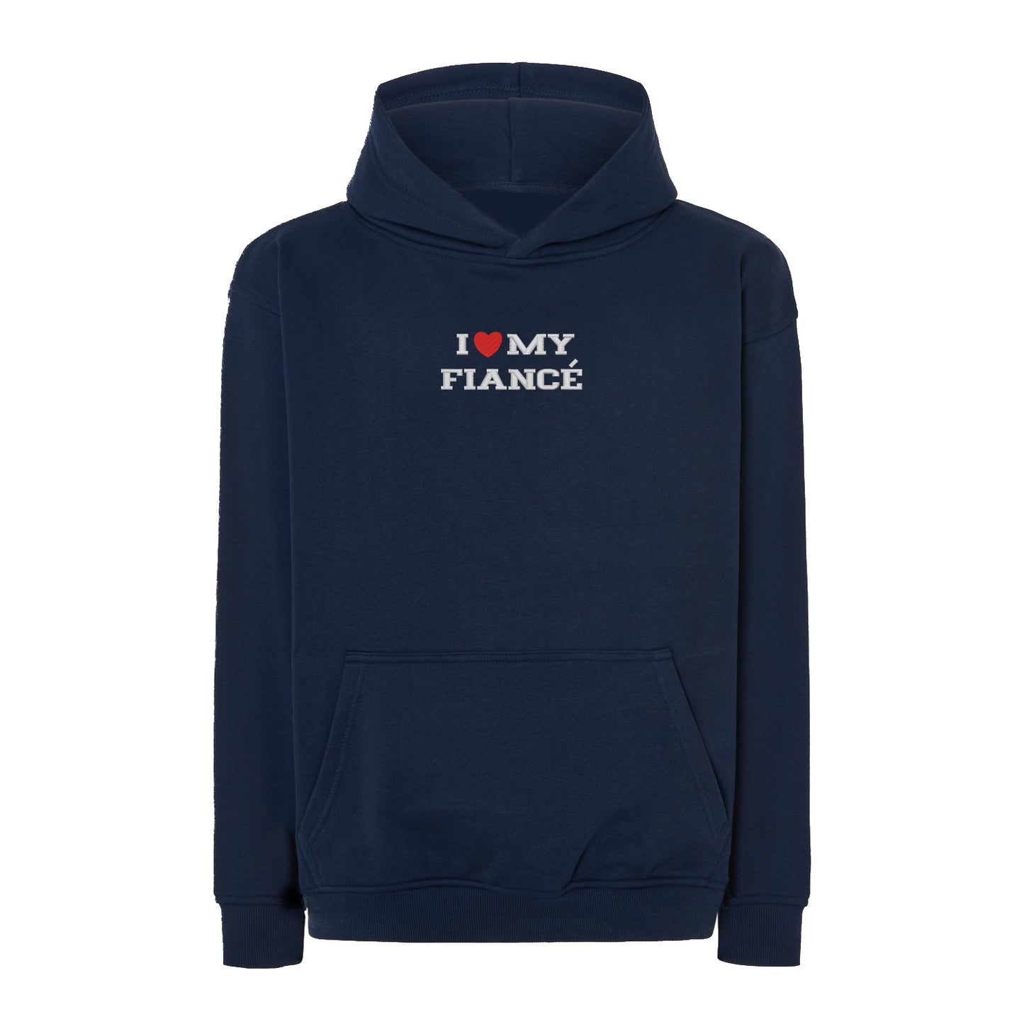 Bluza oversize z haftem "I love MY FIANCE"