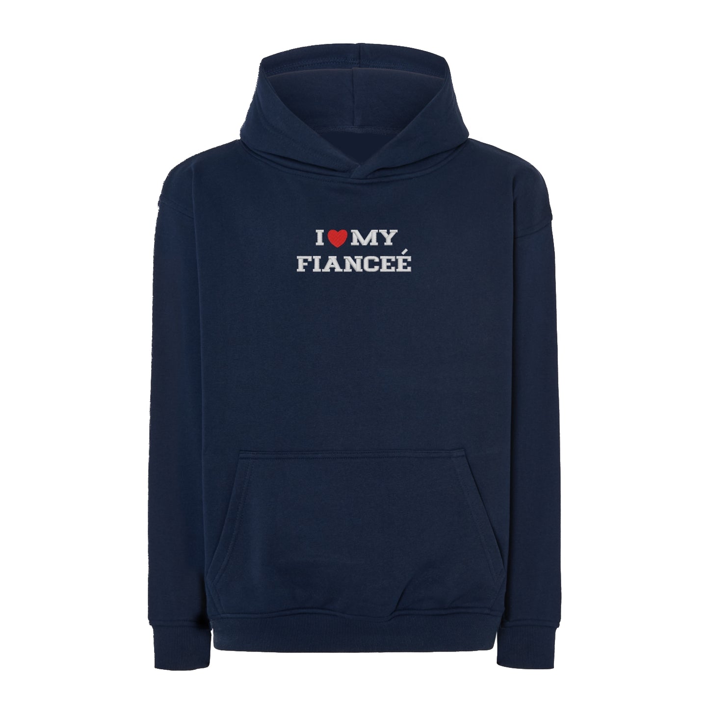 Bluza oversize z haftem "I love MY FIANCEE"