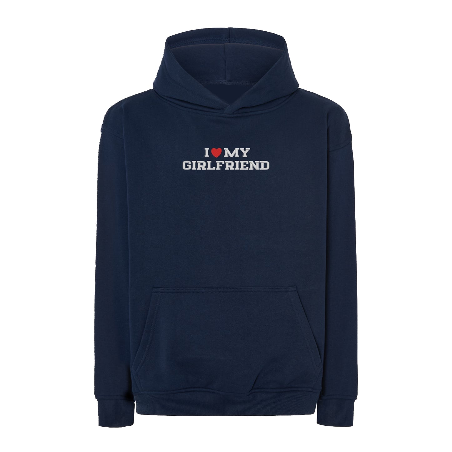 Bluza oversize z haftem "I love MY GIRLFRIEND"