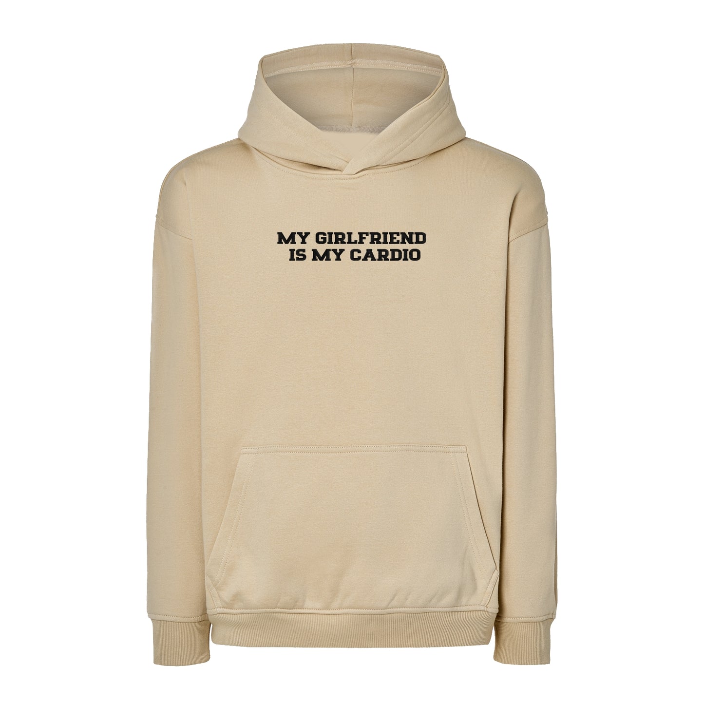 Bluza oversize z haftem "My Girlfriend Is My Cardio"