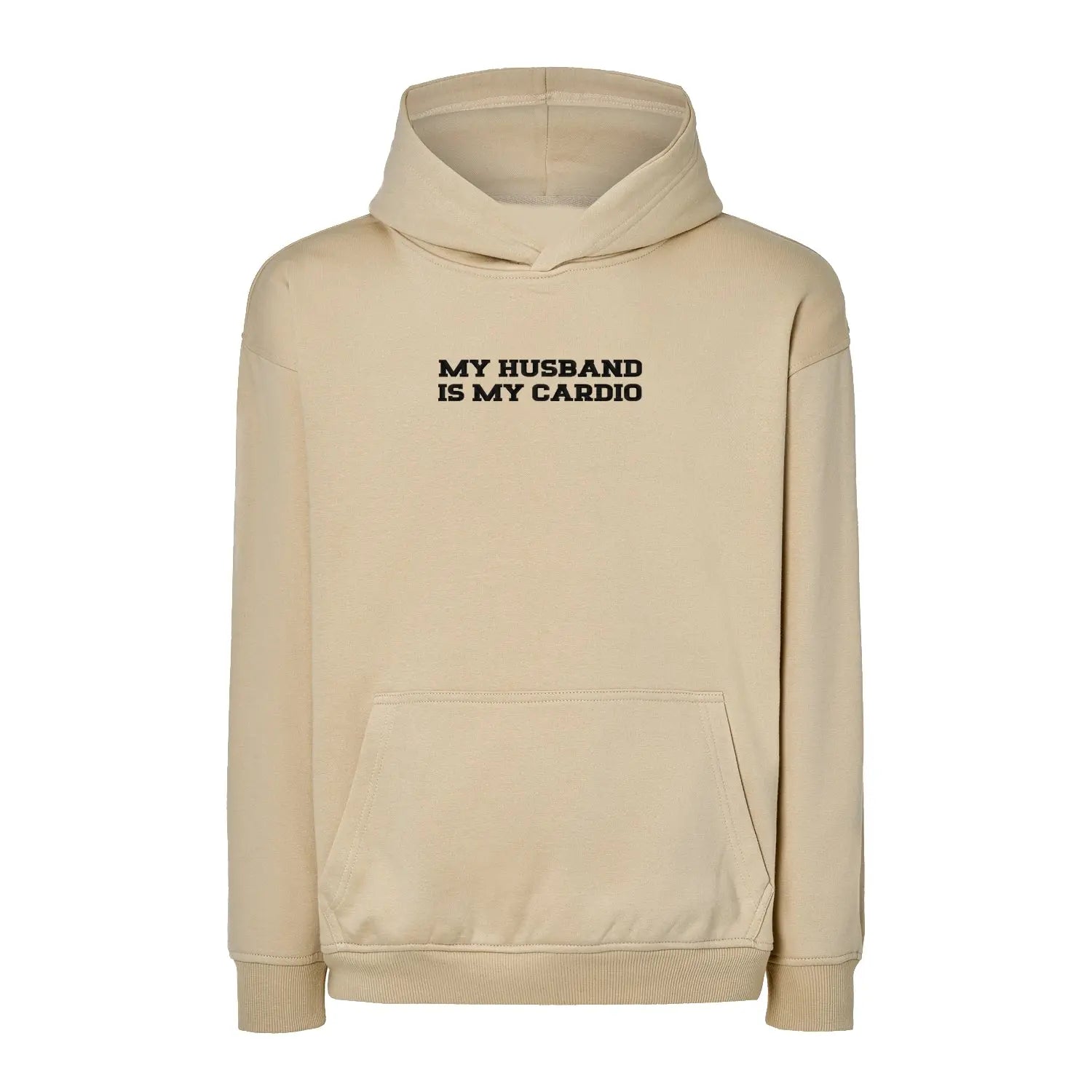 Bluza oversize z haftem "MY HUSBAND IS MY CARDIO" Haft z radości