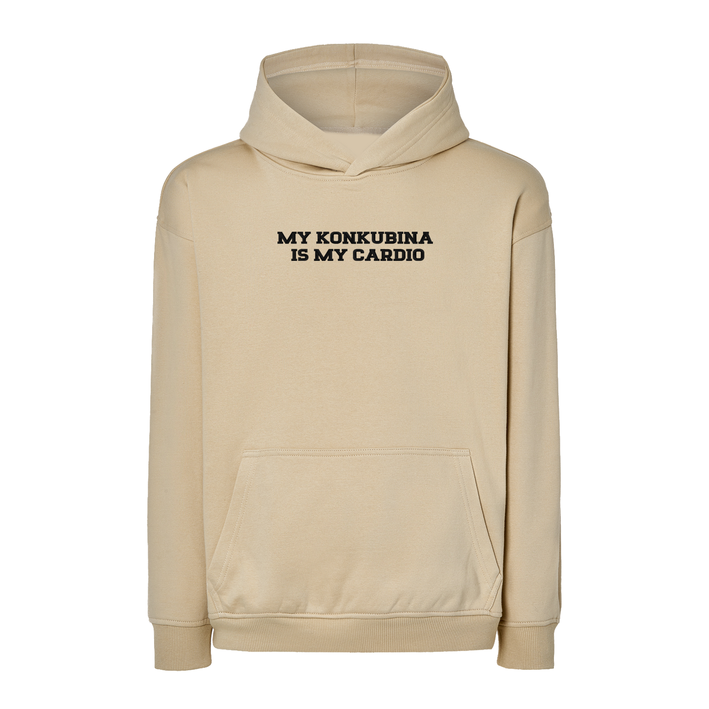Bluza oversize z haftem "My Konkubina is my cardio"
