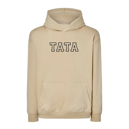 Bluza oversize z kapturem "TATA" kontur, idealny prezent na dzień Taty Haft z radości