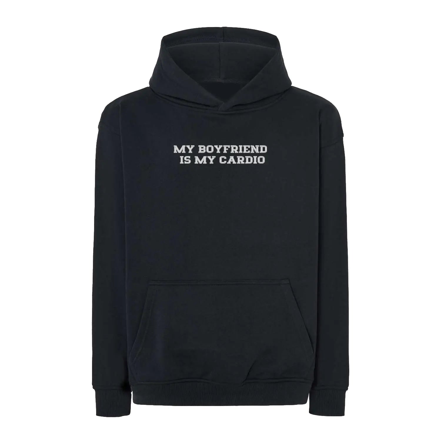 Bluza oversize z haftem "My boyfriend is my cardio" Haft z radości