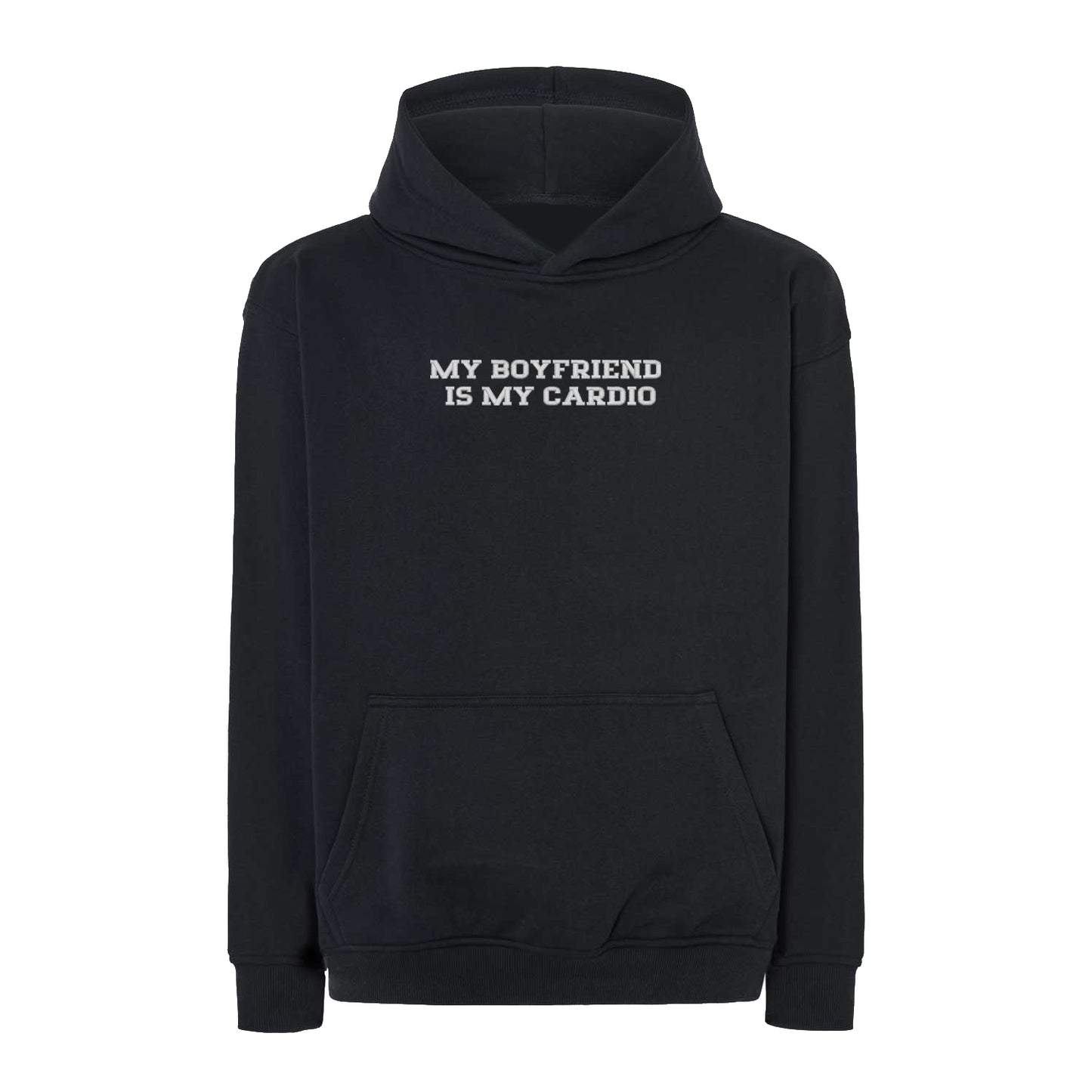 Bluza oversize z haftem "My boyfriend is my cardio"