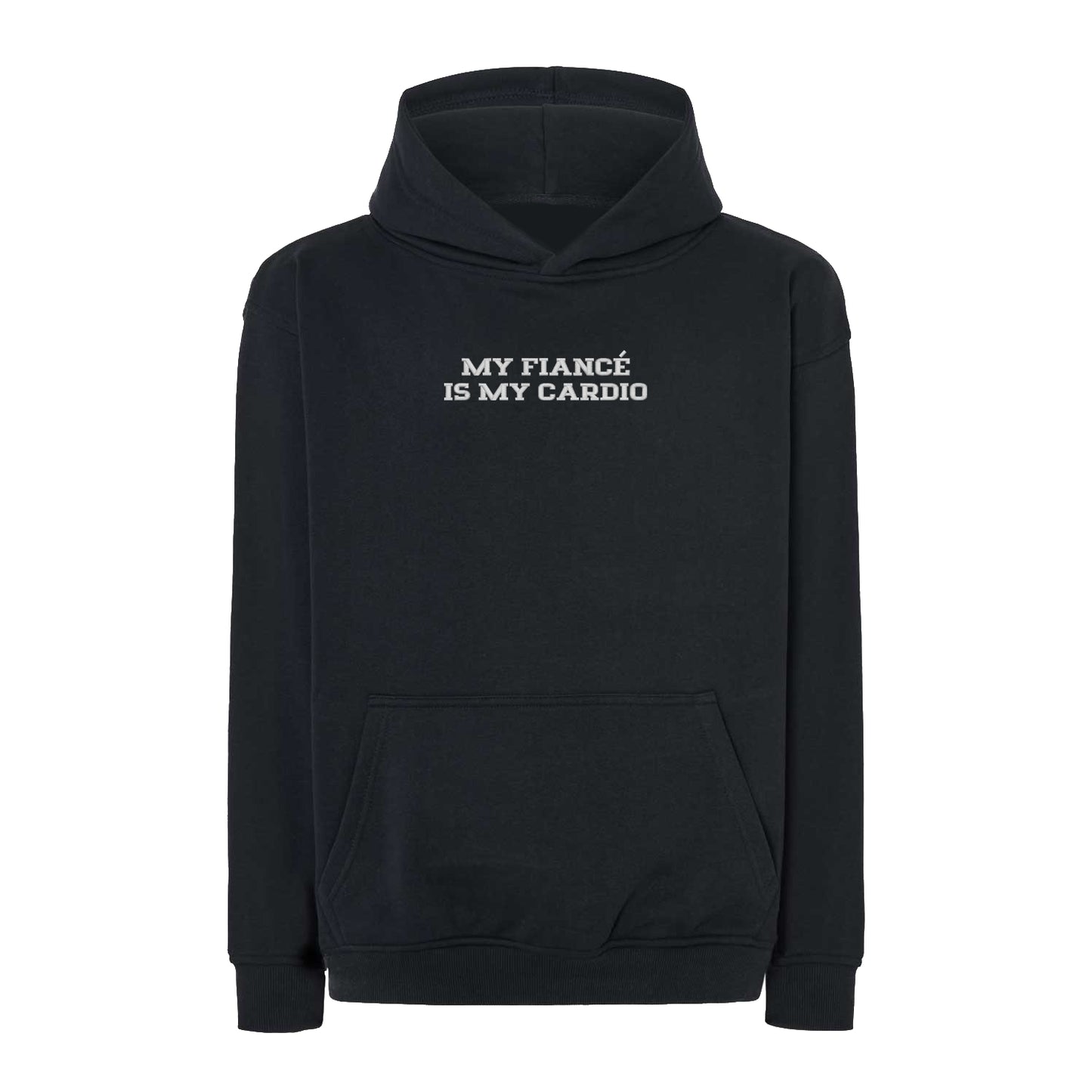 Bluza oversize z haftem "MY FIANCE IS MY CARDIO"