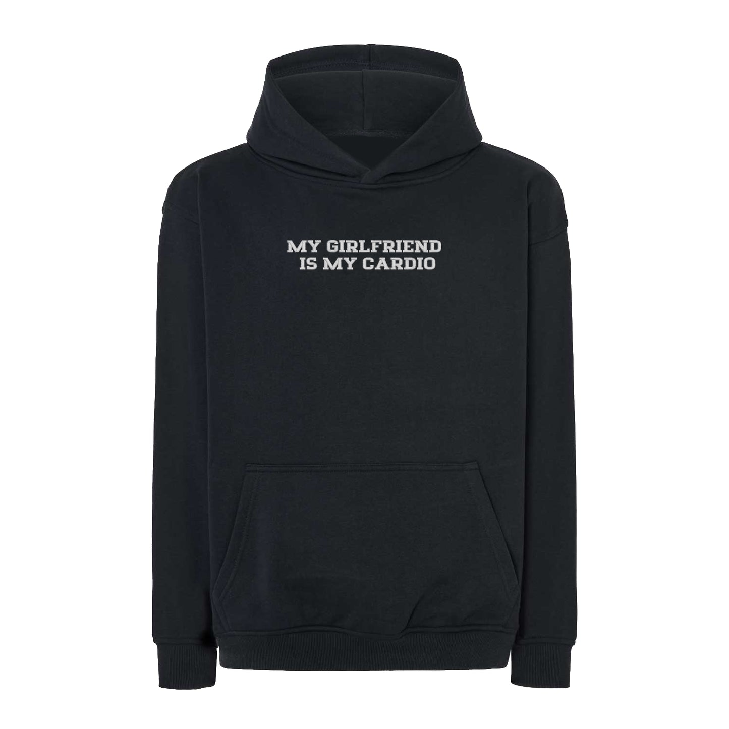 Bluza oversize z haftem "My Girlfriend Is My Cardio"