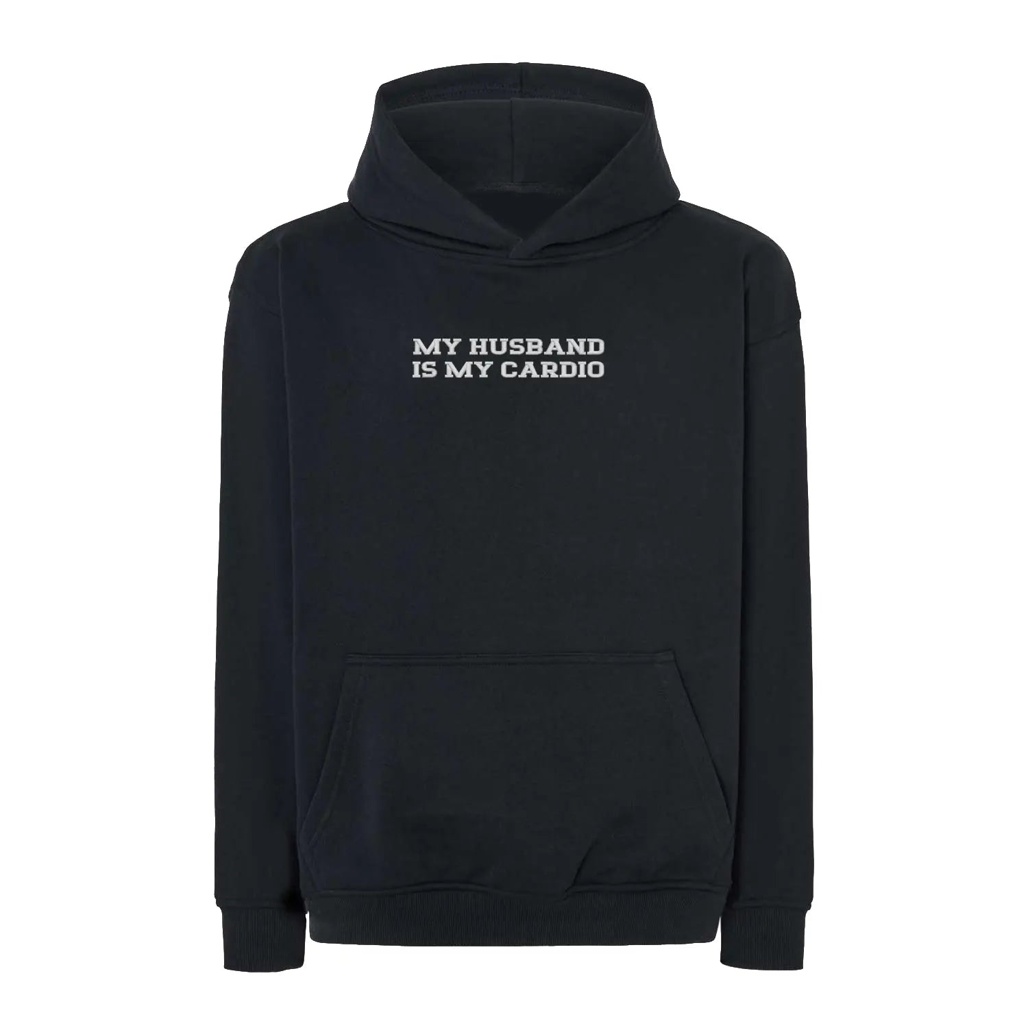 Bluza oversize z haftem "MY HUSBAND IS MY CARDIO" Haft z radości