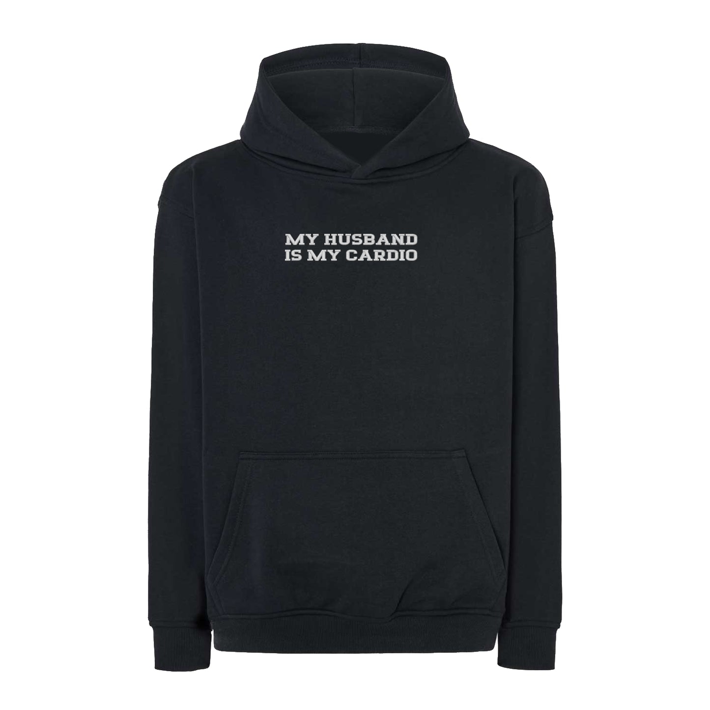 Bluza oversize z haftem "MY HUSBAND IS MY CARDIO"