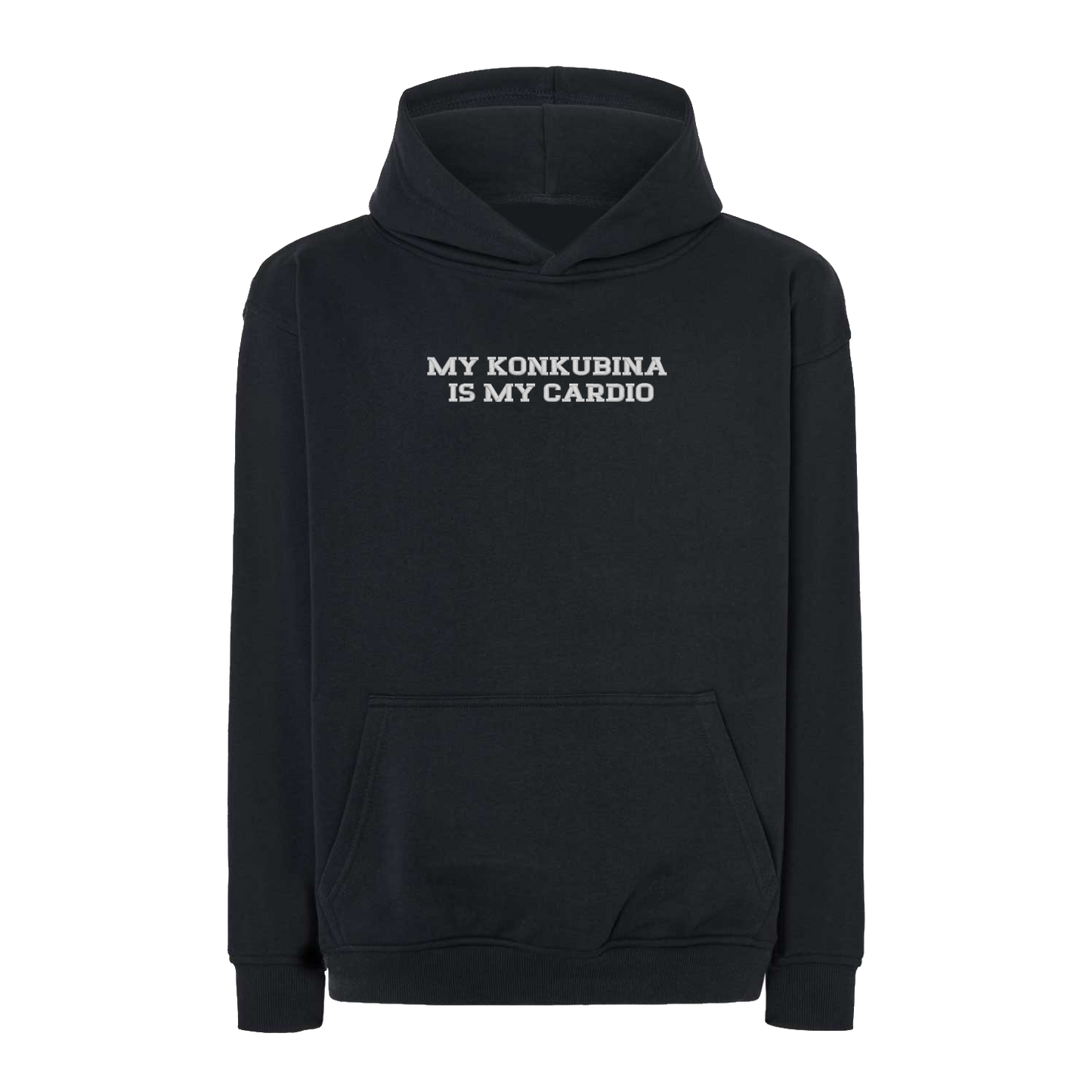 Bluza oversize z haftem "My Konkubina is my cardio"