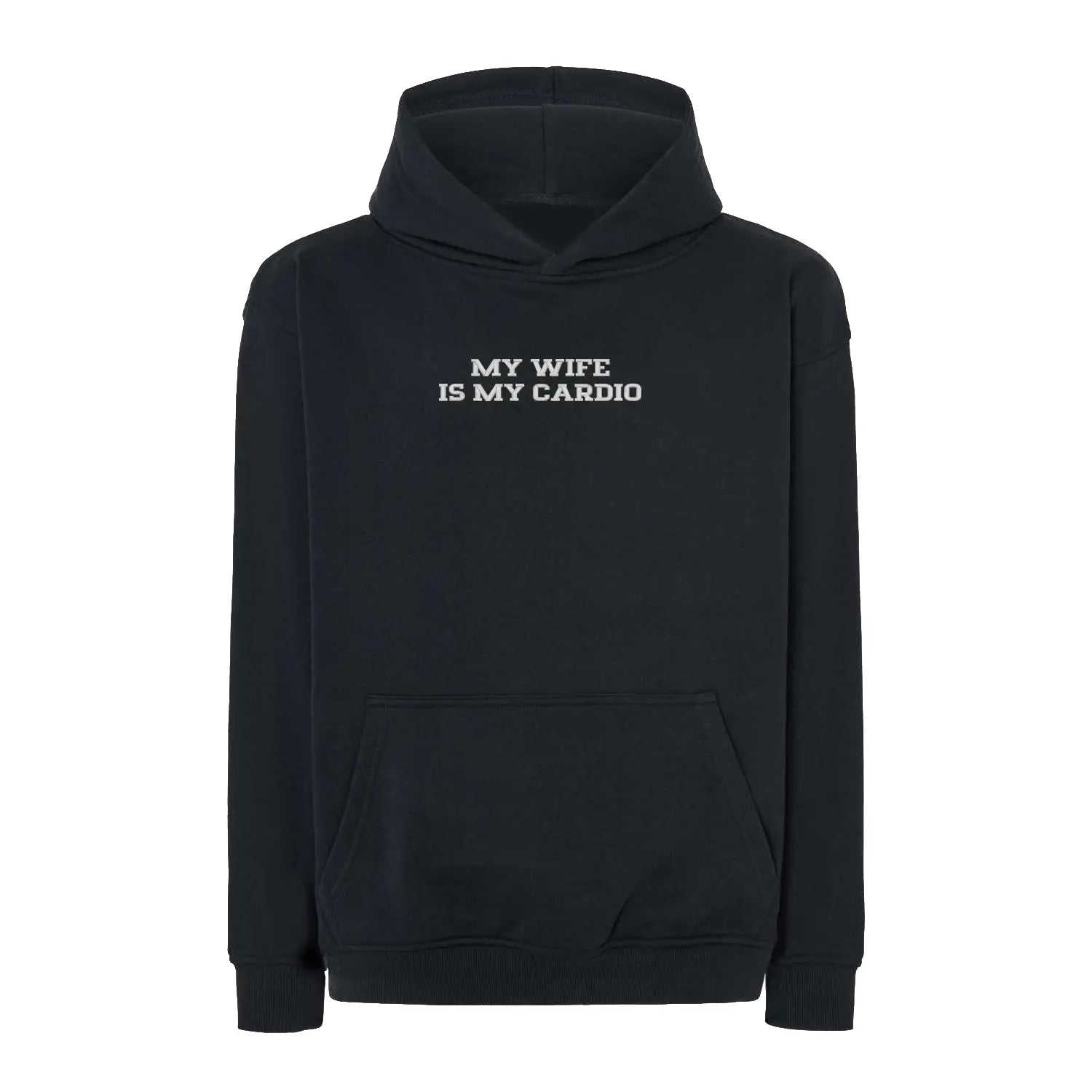 Bluza oversize z haftem "MY WIFE IS MY CARDIO" Haft z radości