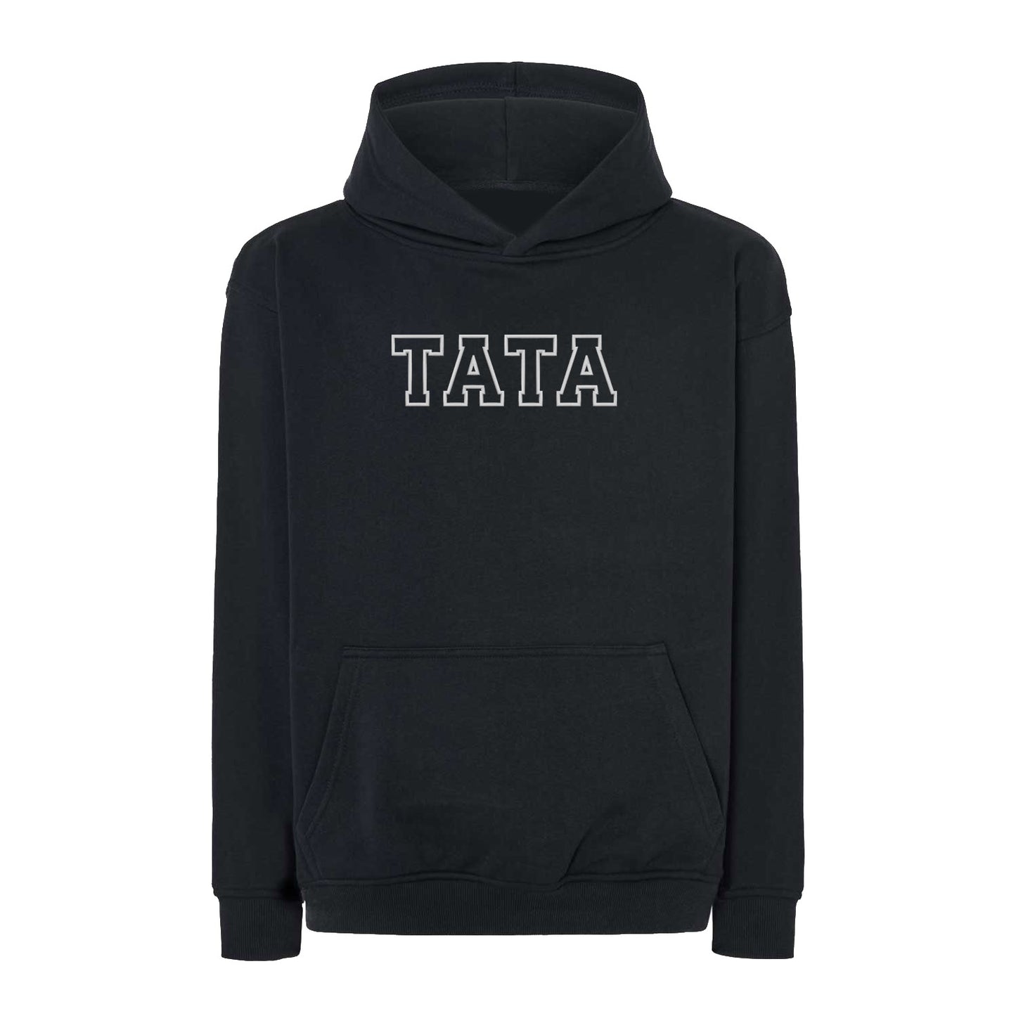 Bluza oversize z kapturem "TATA" kontur, idealny prezent na dzień Taty