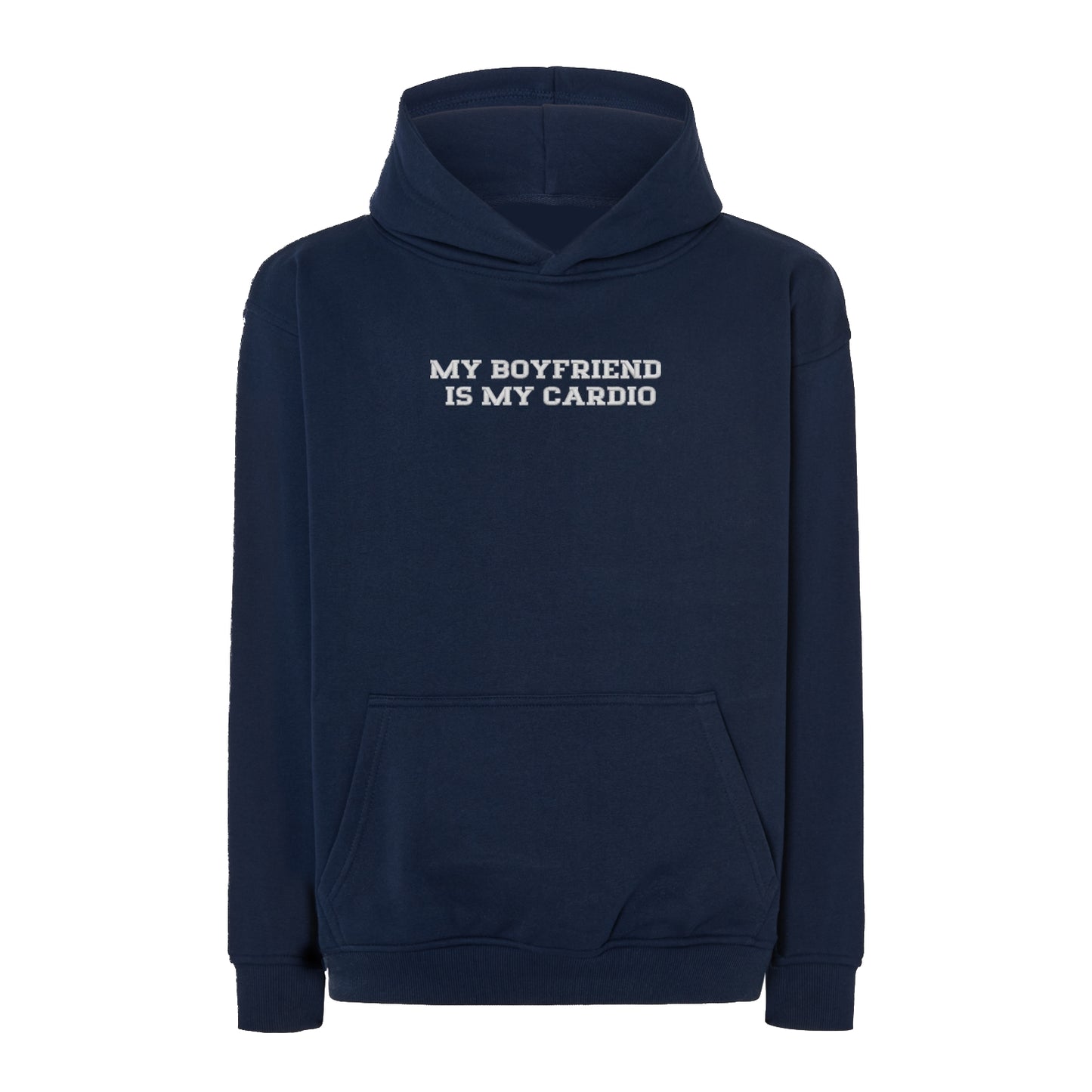 Bluza oversize z haftem "My boyfriend is my cardio"