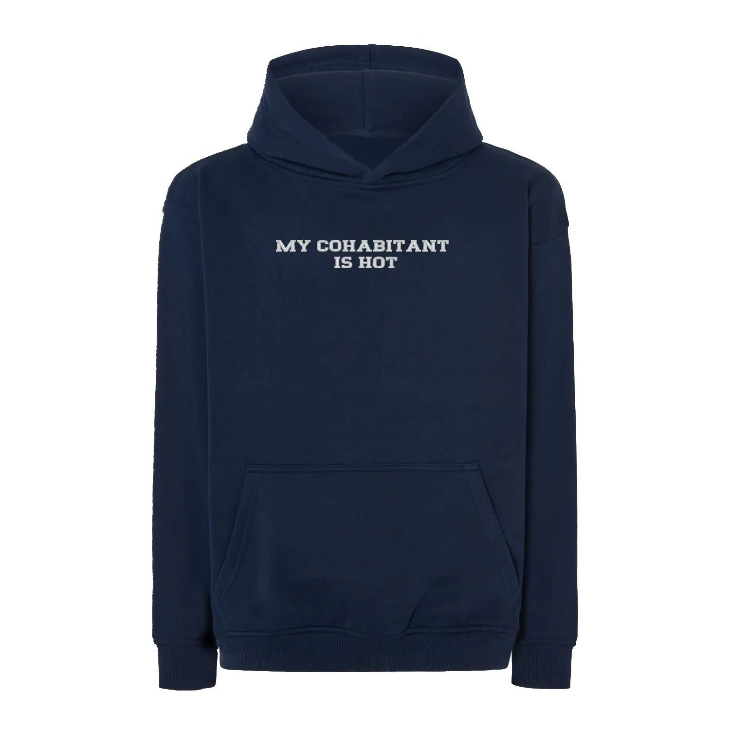 Bluza oversize z haftem "My cohabitant is hot" Haft z radości