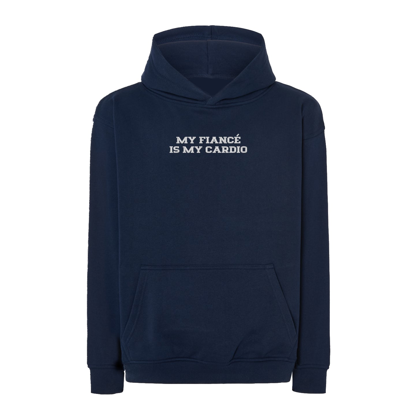 Bluza oversize z haftem "MY FIANCE IS MY CARDIO"