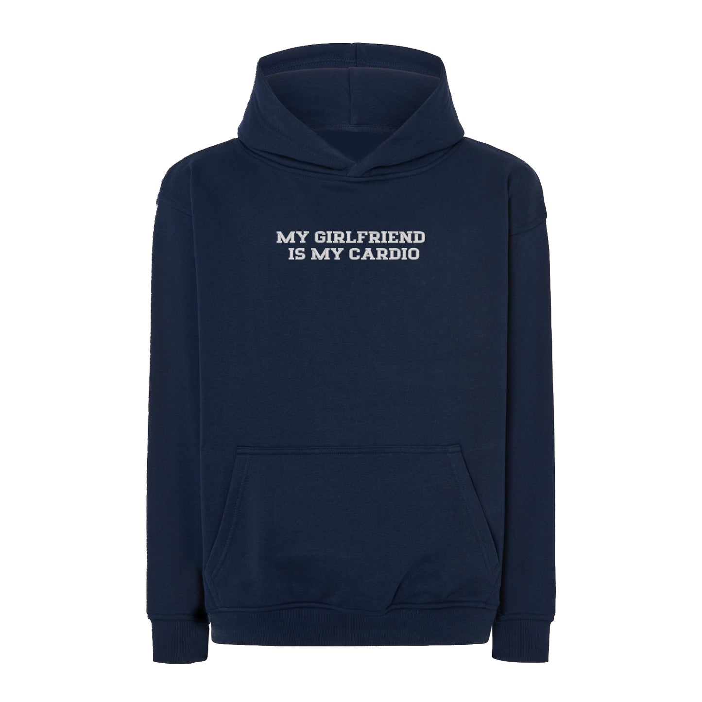 Bluza oversize z haftem "My Girlfriend Is My Cardio"