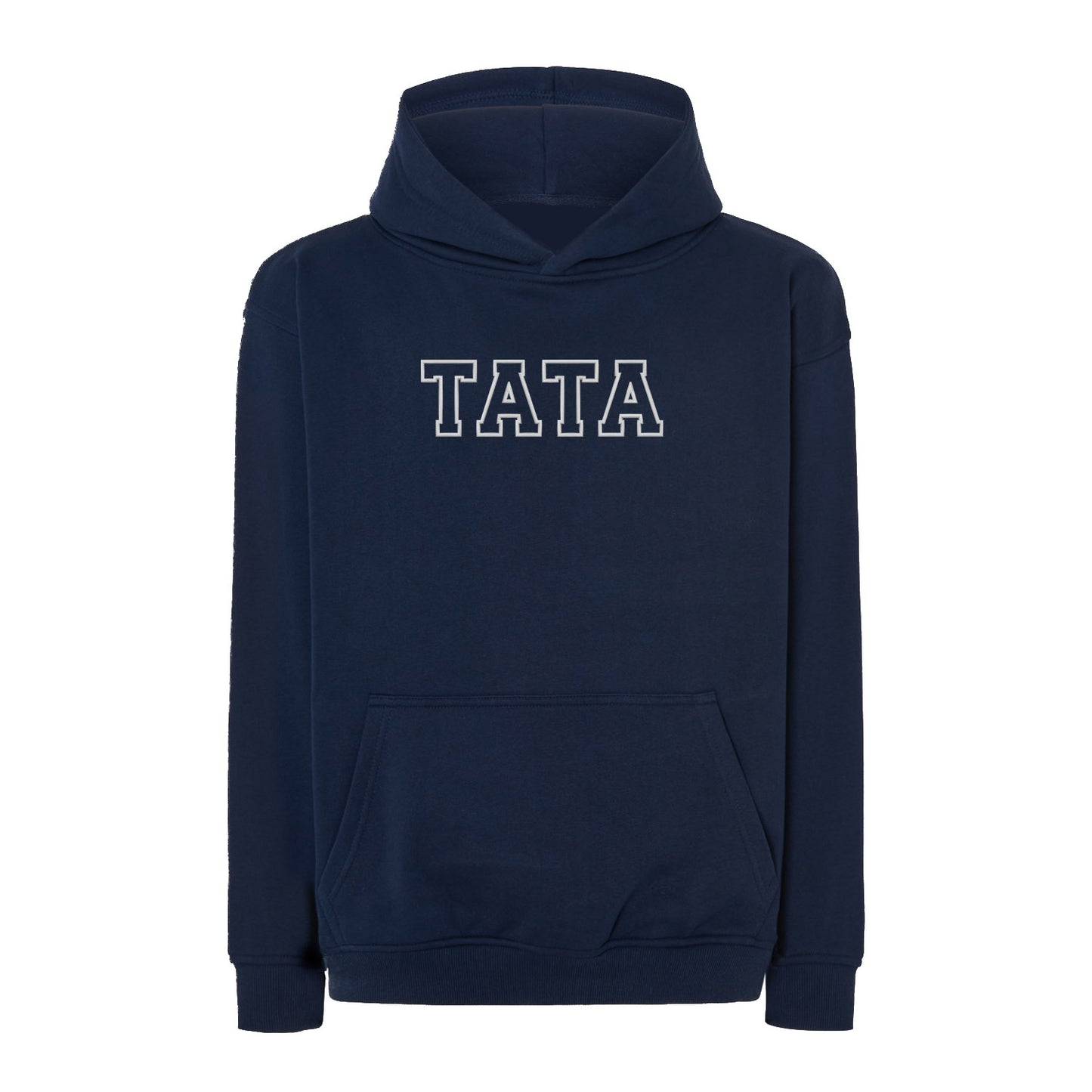 Bluza oversize z kapturem "TATA" kontur, idealny prezent na dzień Taty