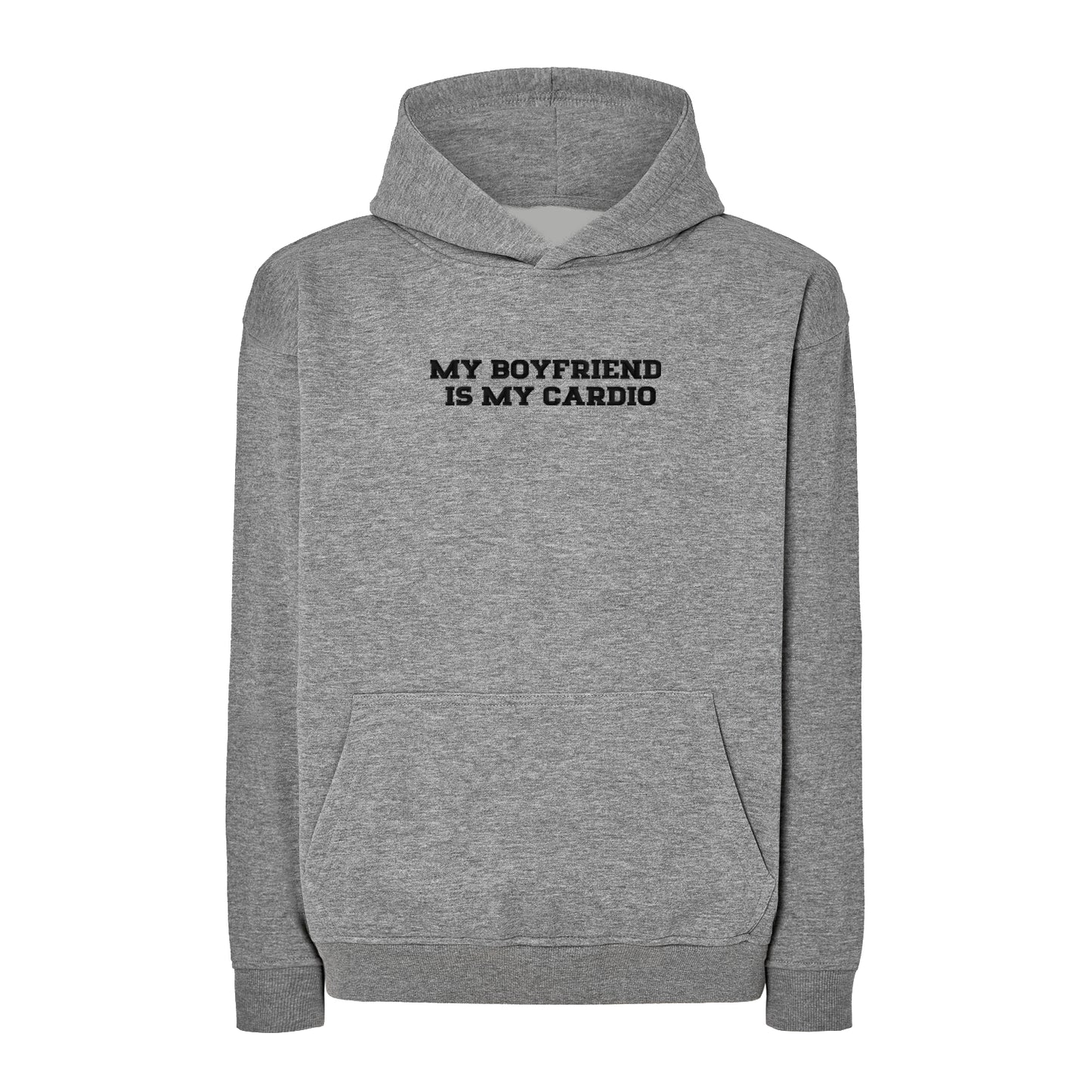 Bluza oversize z haftem "My boyfriend is my cardio"