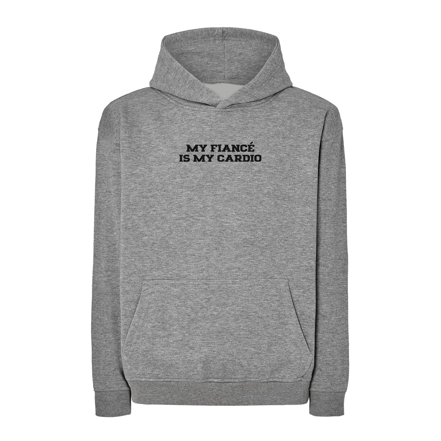 Bluza oversize z haftem "MY FIANCE IS MY CARDIO"