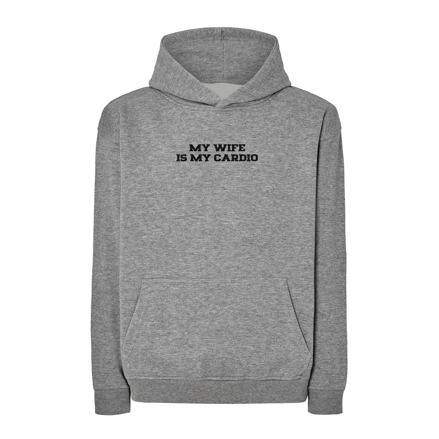 Bluza oversize z haftem "MY WIFE IS MY CARDIO" Haft z radości