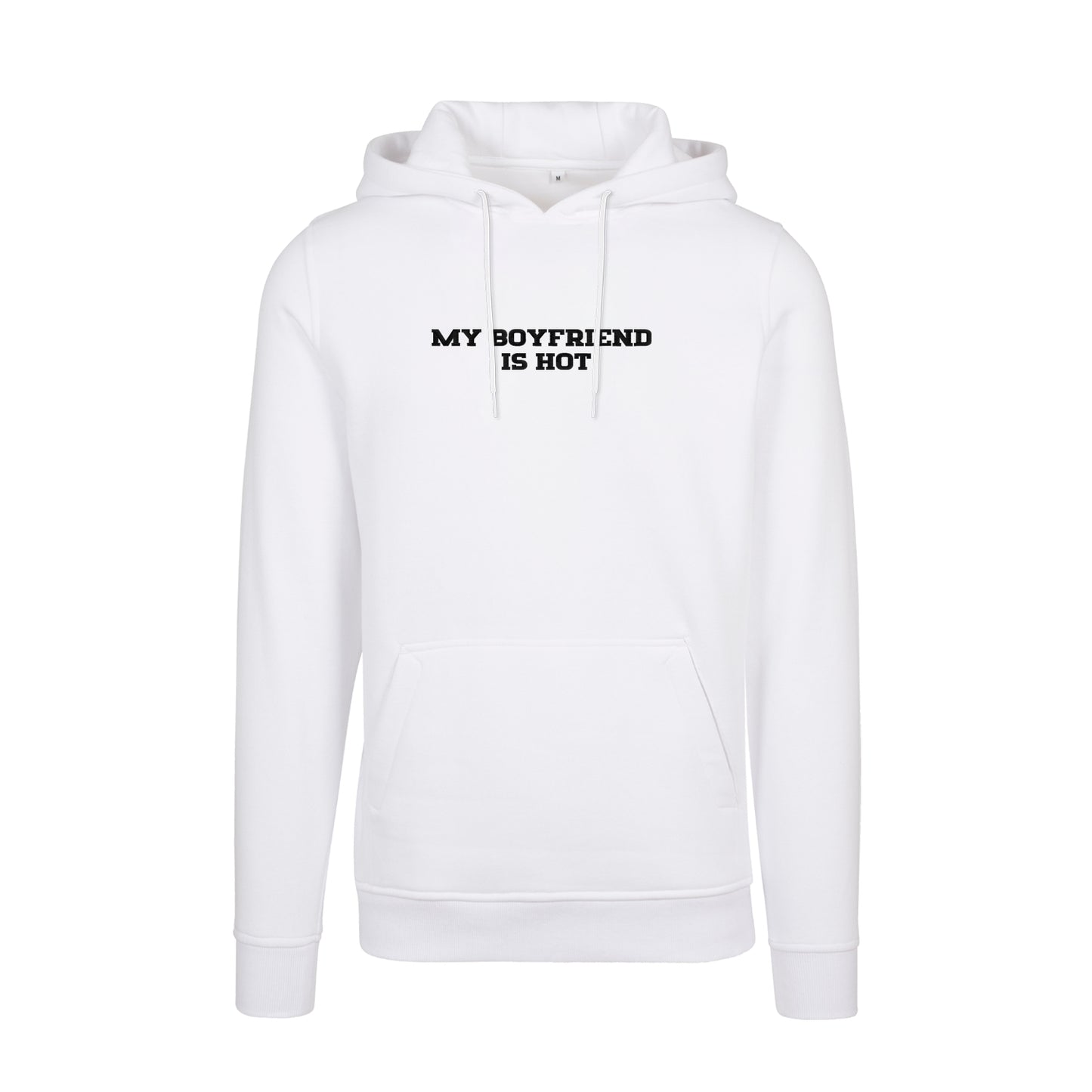 Bluza z kapturem z haftem "My boyfriend is hot"