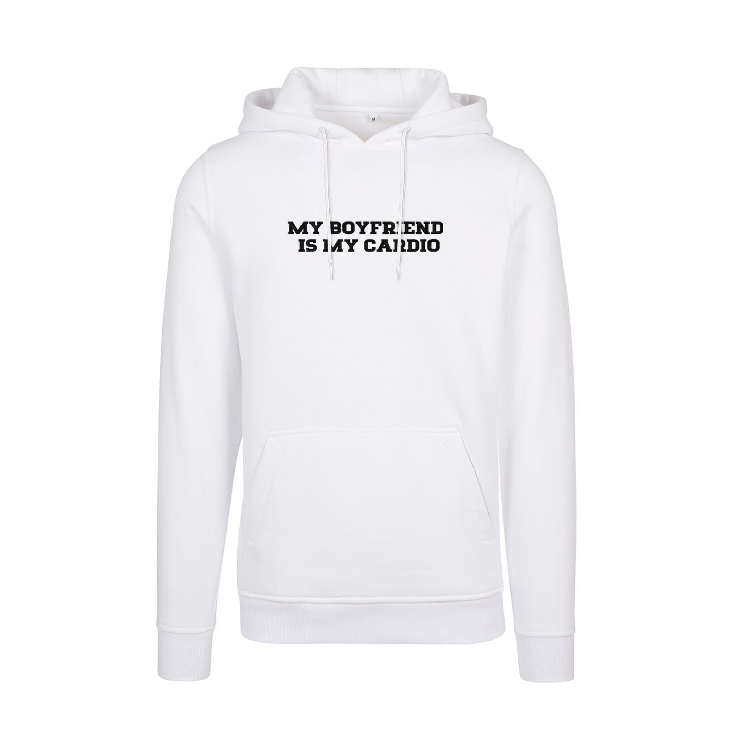 Bluza z kapturem z haftem "My boyfriend is my cardio"