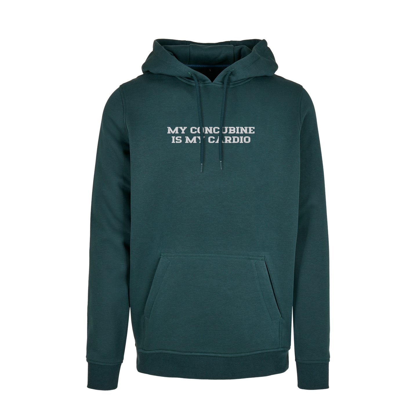 Bluza z kapturem z haftem "My Concubine Is my cardio"
