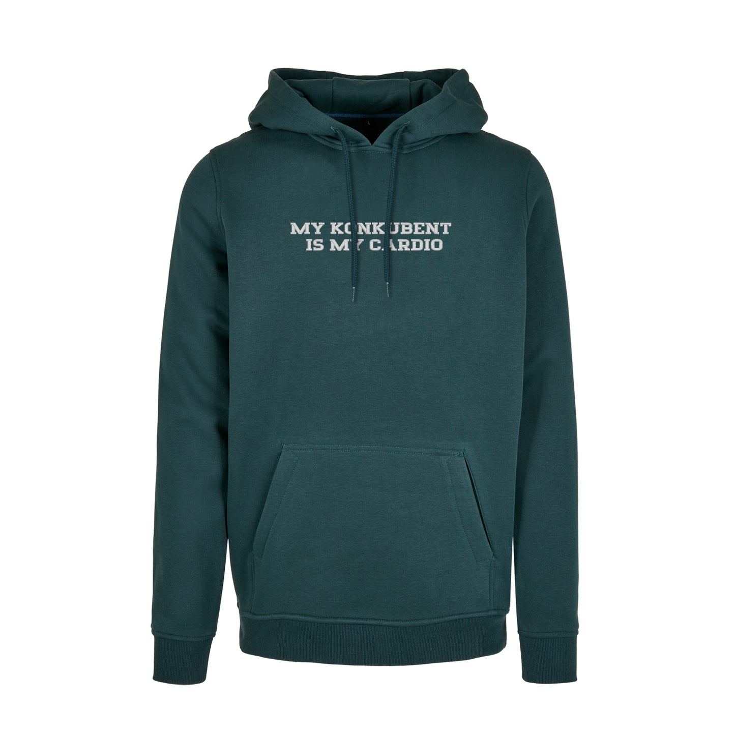 Bluza z kapturem z haftem "My Konkubent is my cardio"
