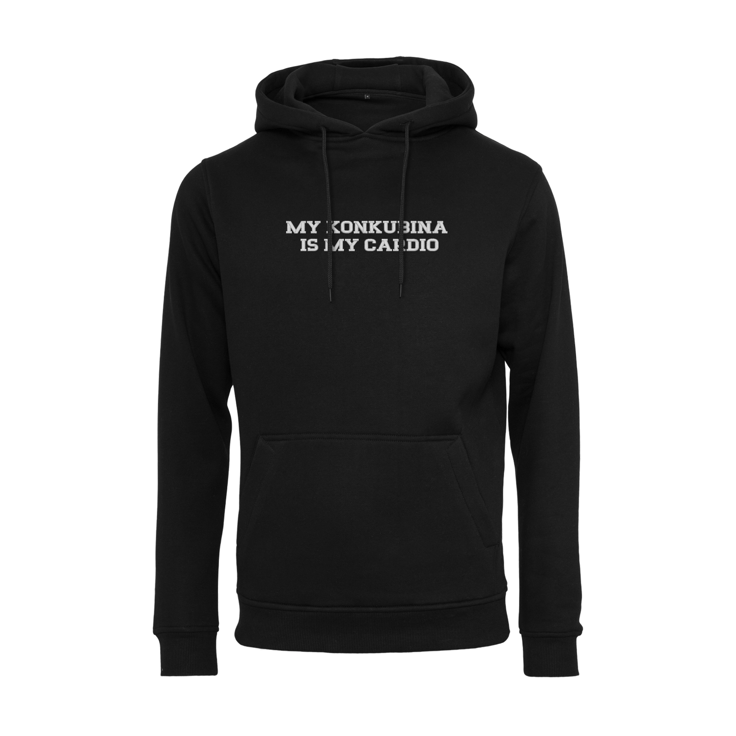 Bluza z kapturem z haftem "My Konkubina is my cardio"