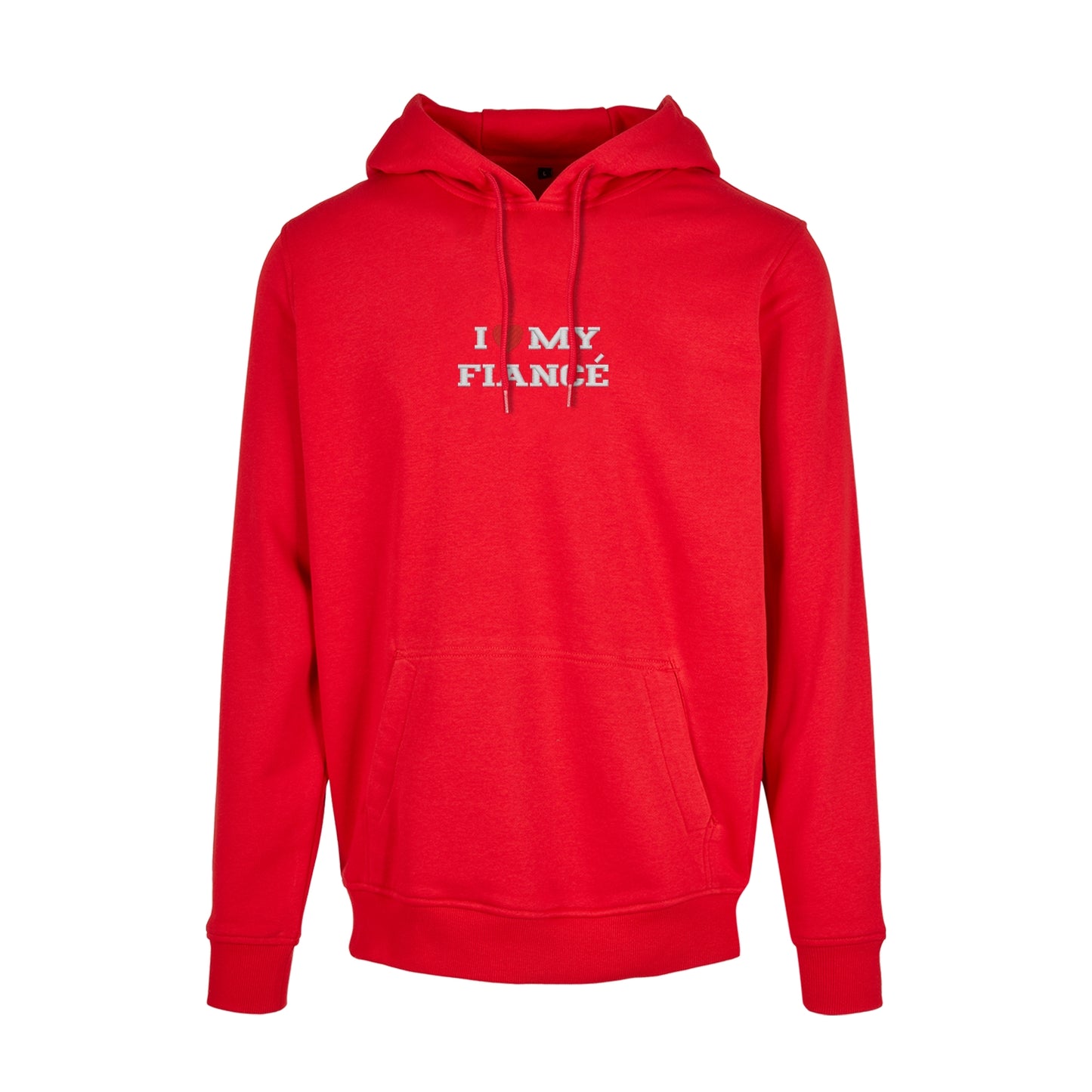 Bluza bez kaptura z haftem "I love MY FIANCE"