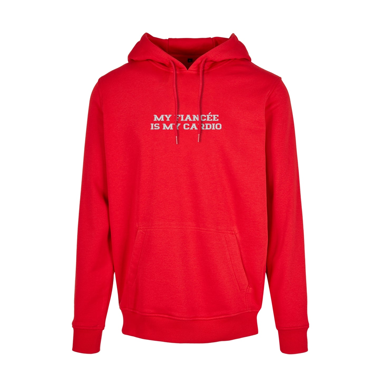 Bluza z kapturem z haftem "MY FIANCEE IS MY CARDIO"