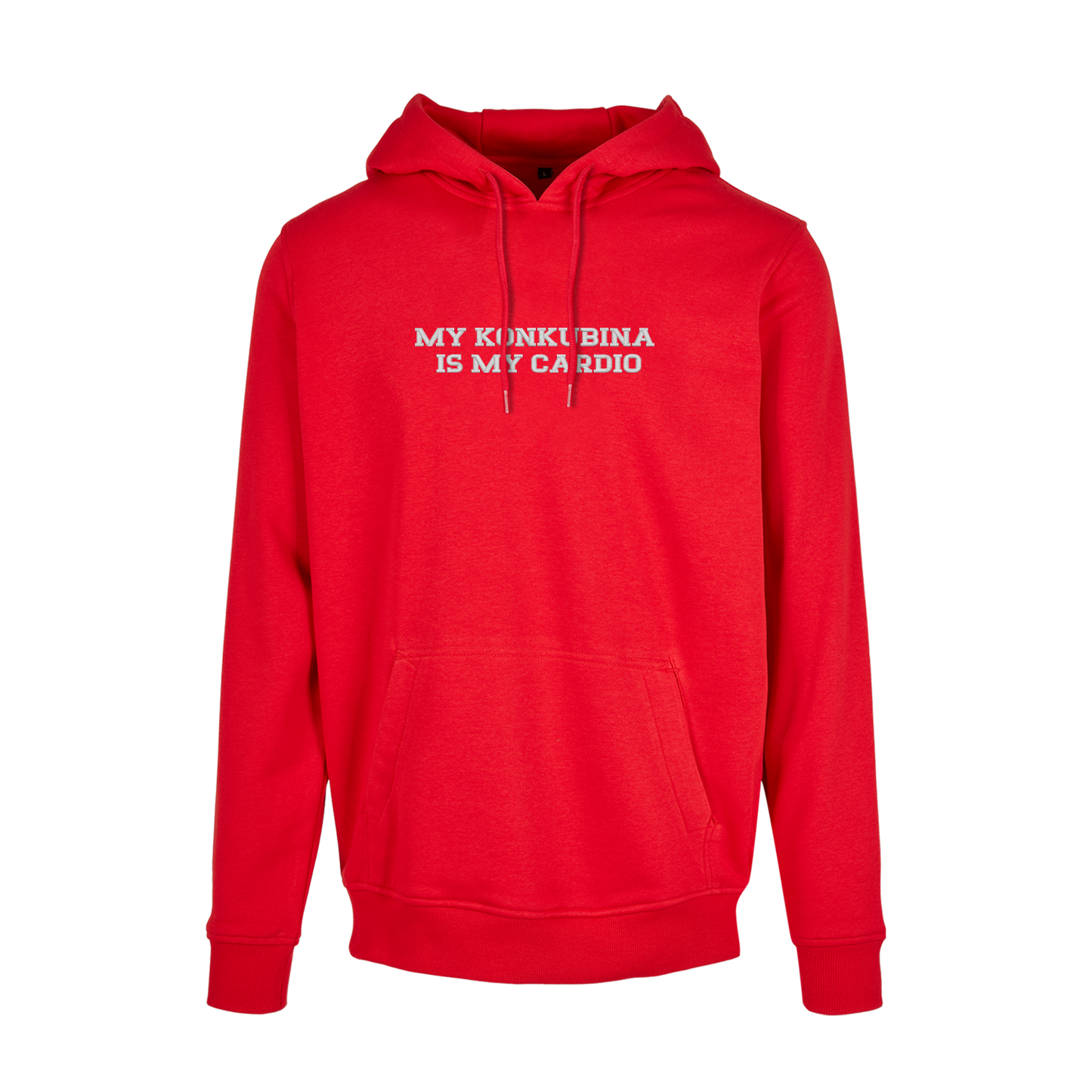Bluza z kapturem z haftem "My Konkubina is my cardio"