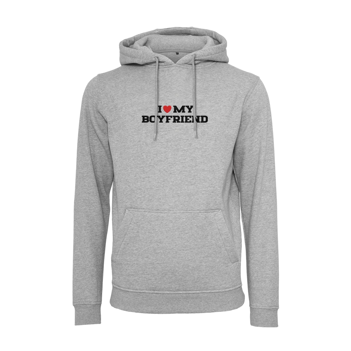 Bluza z kapturem z haftem "I love MY BOYFRIEND"