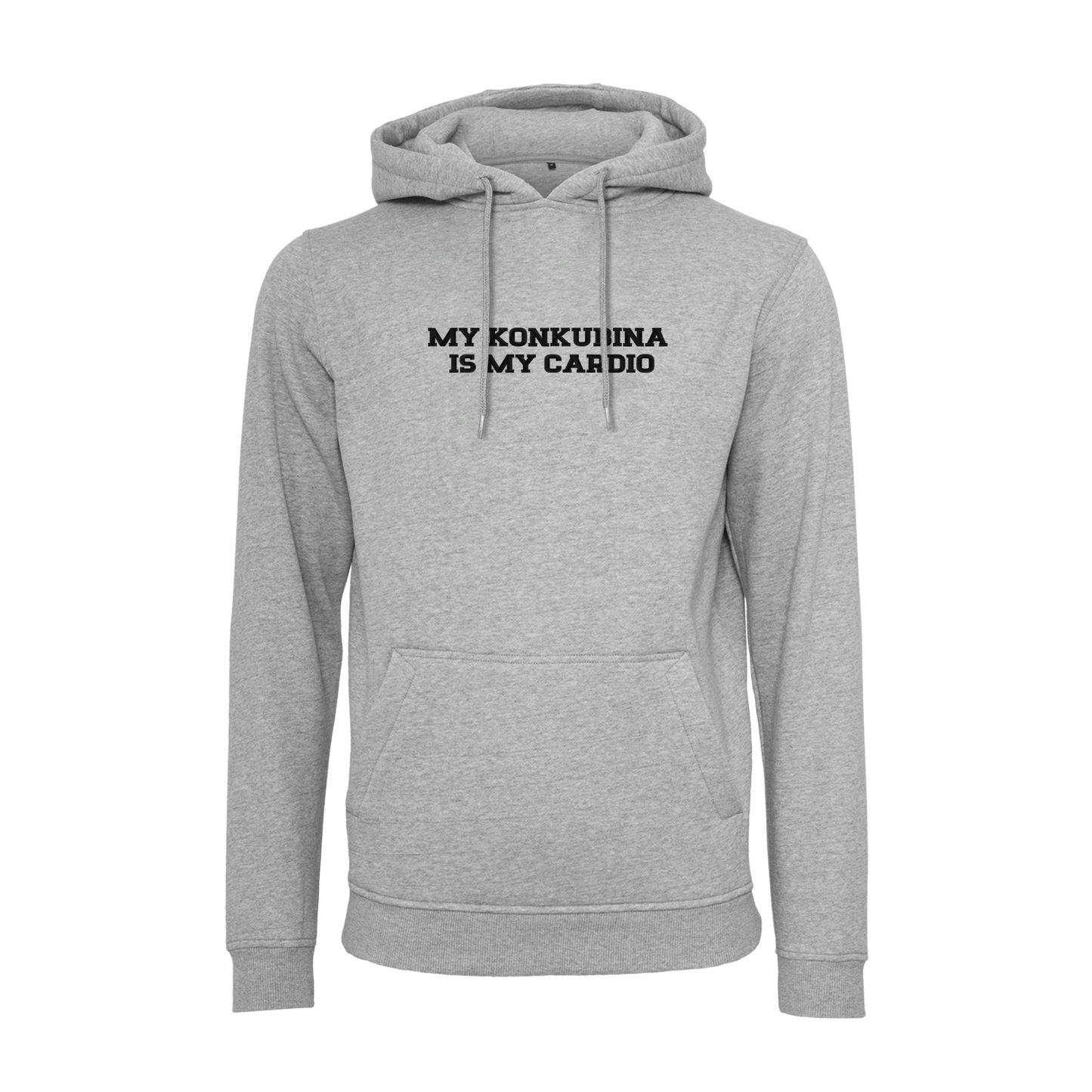 Bluza z kapturem z haftem "My Konkubina is my cardio"