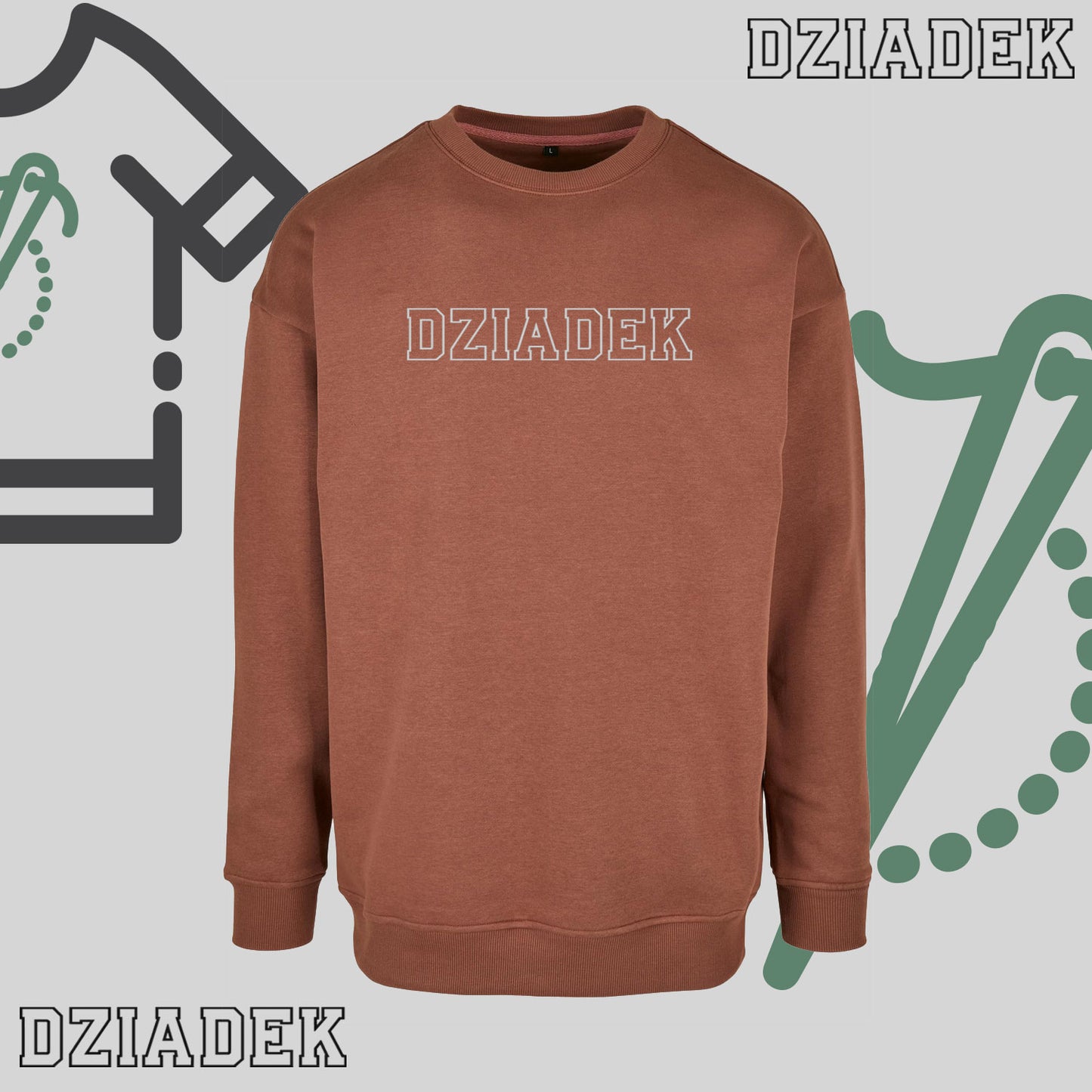 Bluza bez kaptura "DZIADEK KONTUR" idealny prezent na Dzień Dziadka