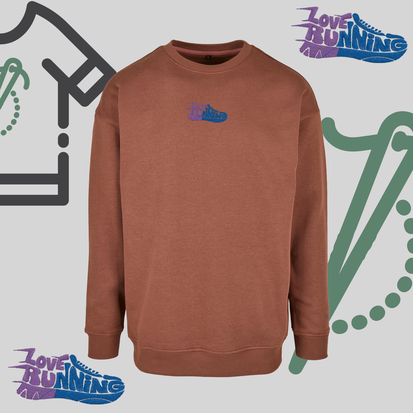 Bluza bez kaptura "Love Running"