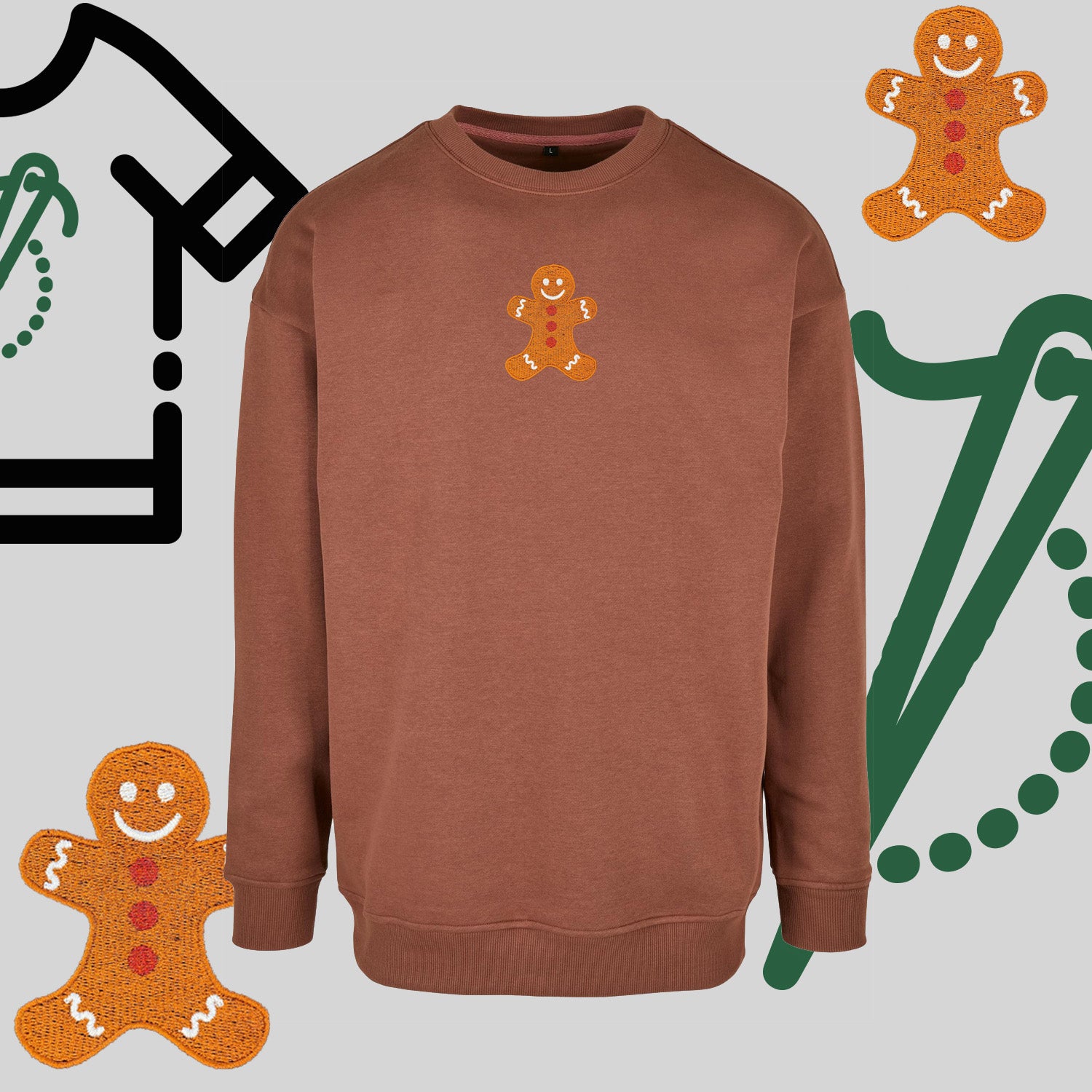 Bluza bez kaptura "Ciastek" – haft komputerowy, styl z pozytywnym przekazem