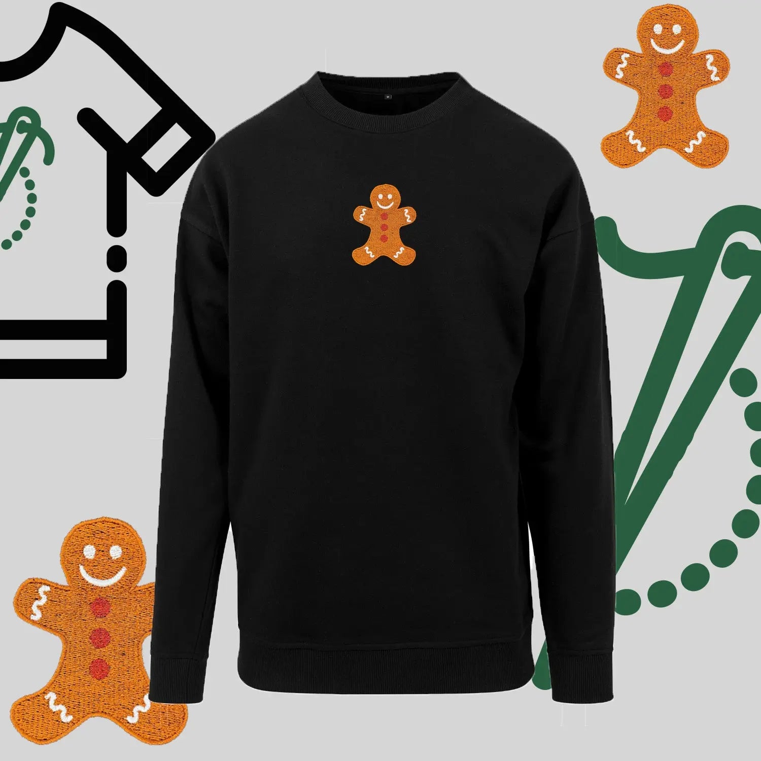 Bluza bez kaptura "Ciastek" – haft komputerowy, styl z pozytywnym przekazem Haft z radości