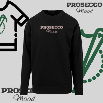 Bluza bez kaptura "PROSECCO MOOD" – haft komputerowy, styl na każdą okazję