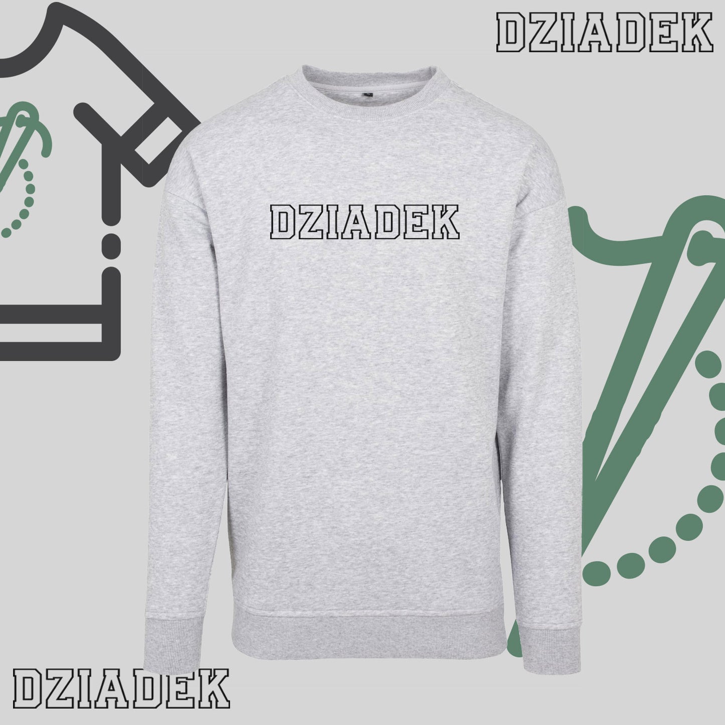 Bluza bez kaptura "DZIADEK KONTUR" idealny prezent na Dzień Dziadka