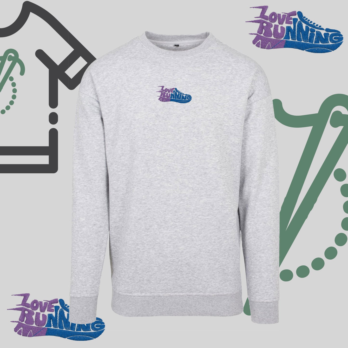 Bluza bez kaptura "Love Running"
