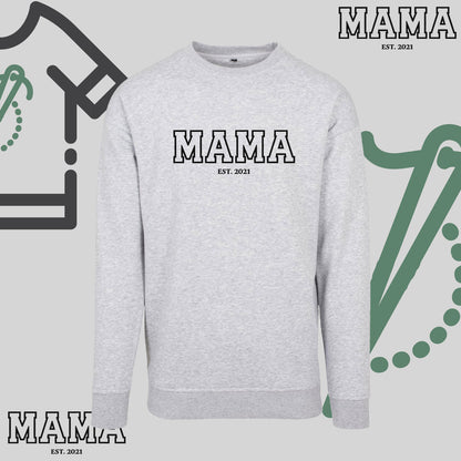 Bluza bez kaptura "MAMA KONTUR+EST" idealny prezent na Dzień Babci