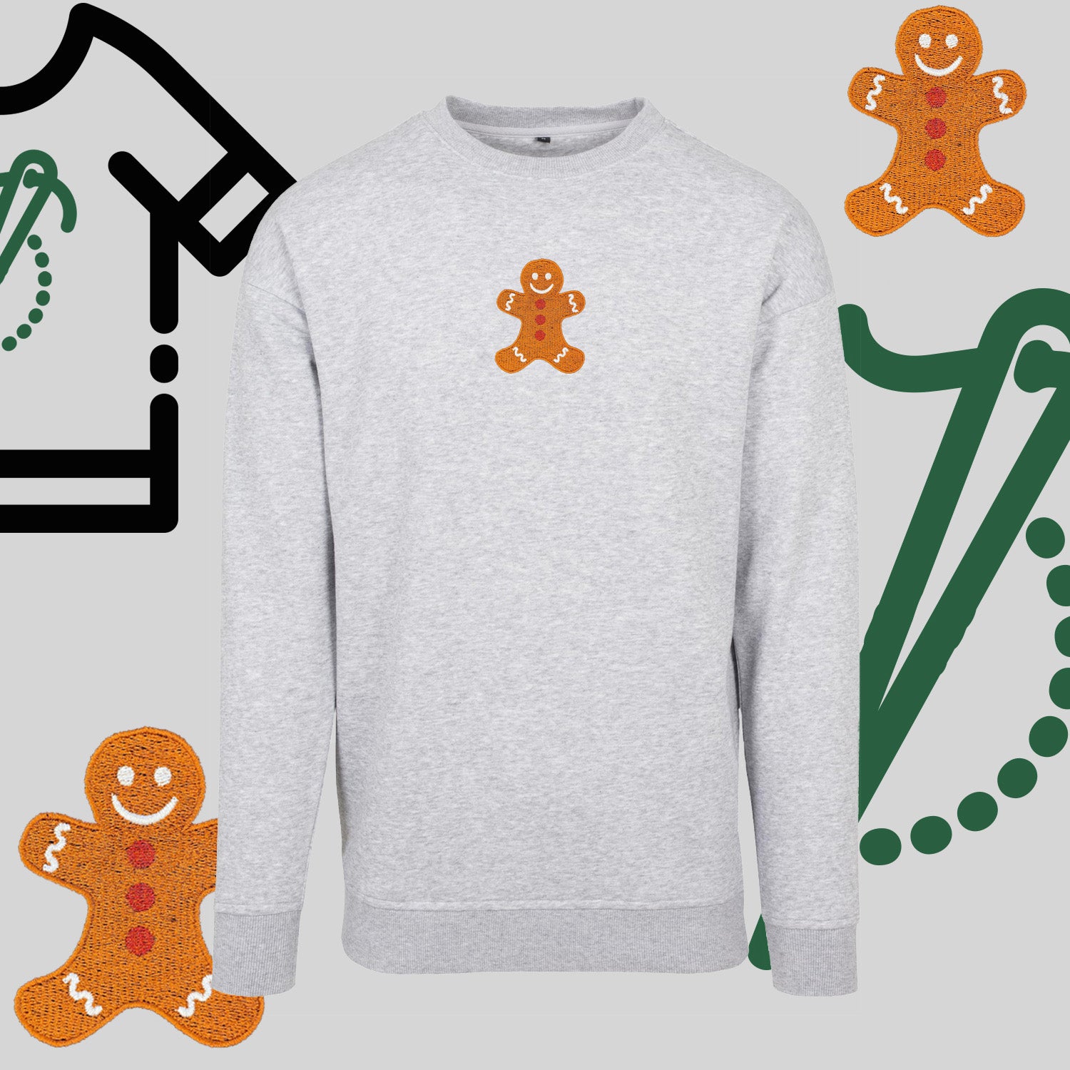 Bluza bez kaptura "Ciastek" – haft komputerowy, styl z pozytywnym przekazem