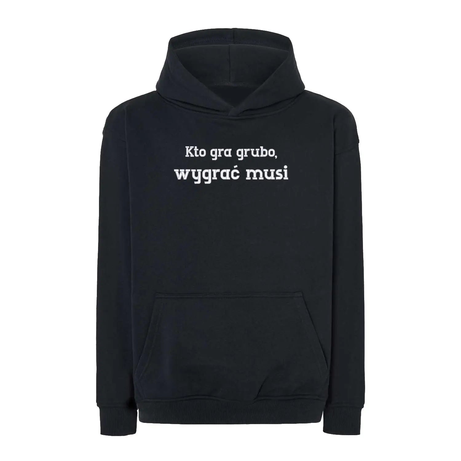 Bluza oversize „Kto gra grubo, wygrać musi” – Haft 3D, Styl i Pewność Siebie Haft z radości