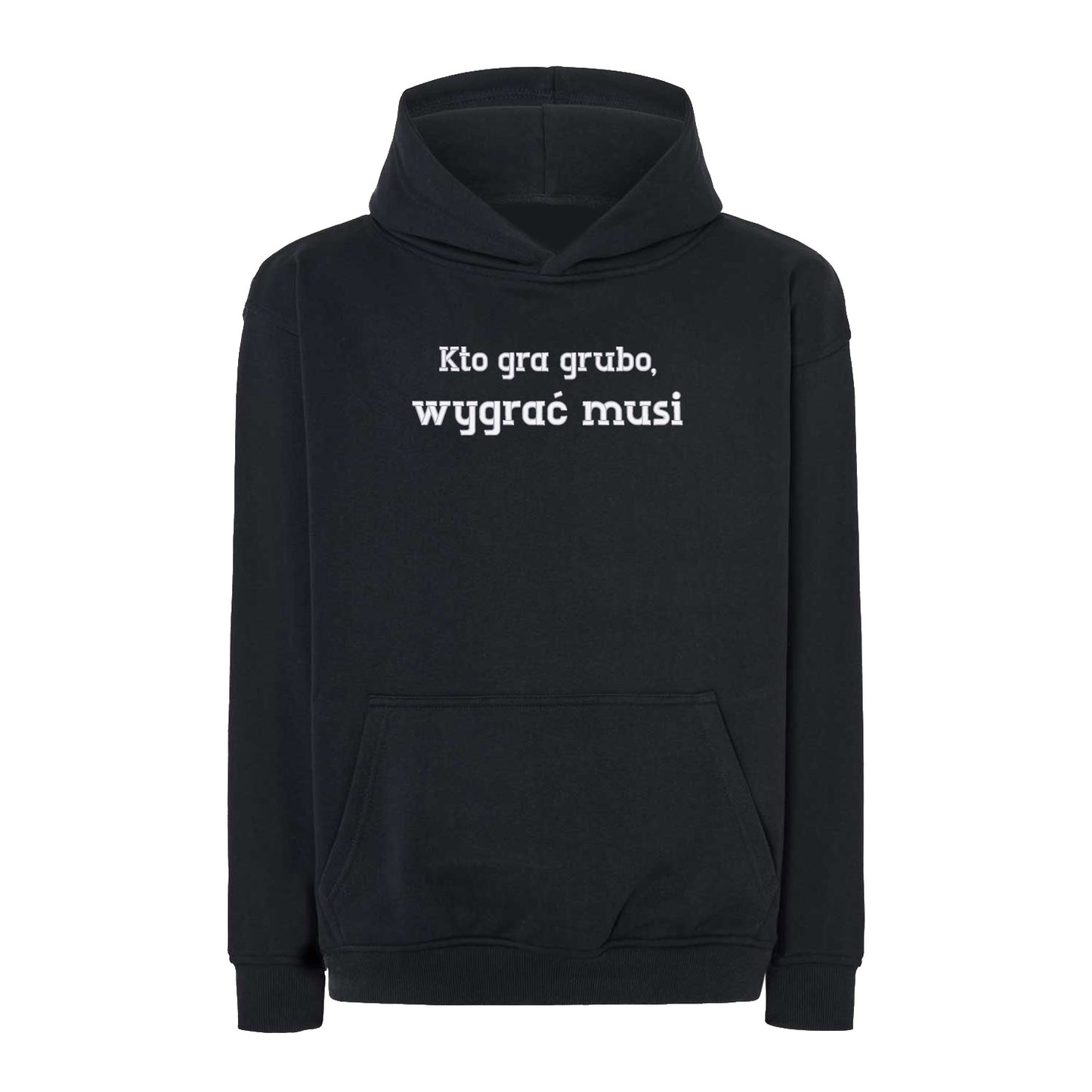 Bluza oversize „Kto gra grubo, wygrać musi” – Haft 3D, Styl i Pewność Siebie