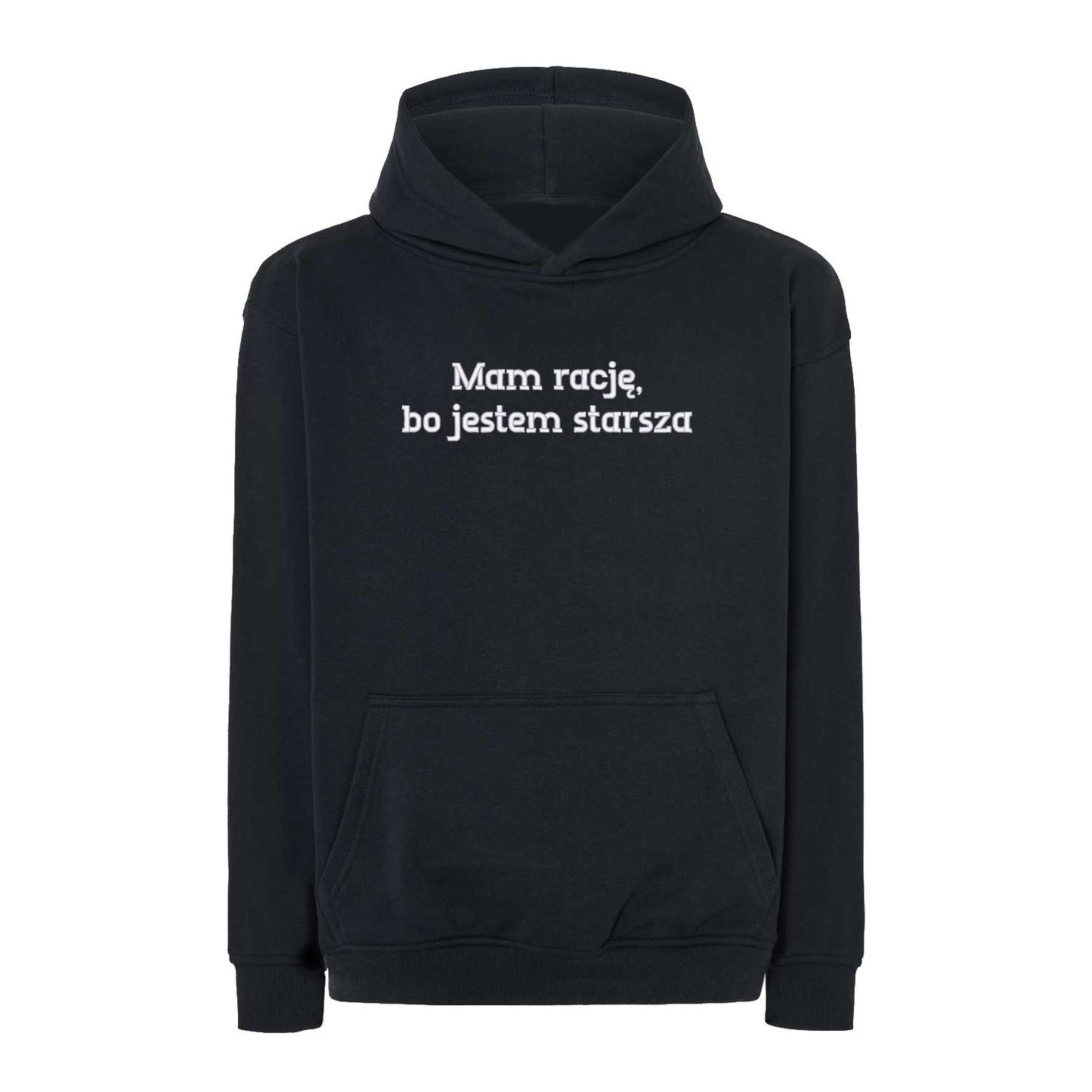 Bluza oversize „Mam rację, bo jestem starsza” – Haft 3D, Styl i Charakter