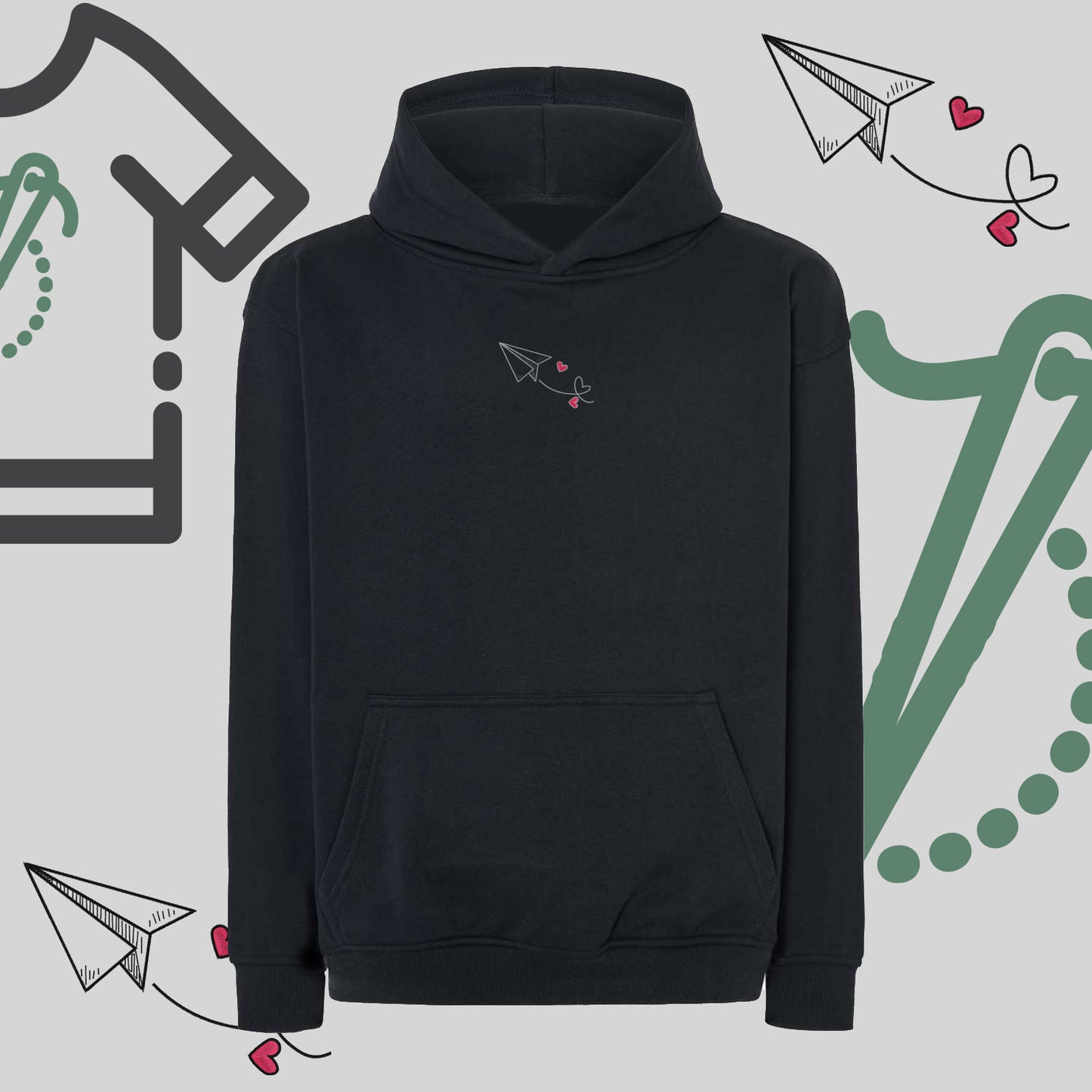 Bluza oversize z haftem "Walentynkowy Liścik"