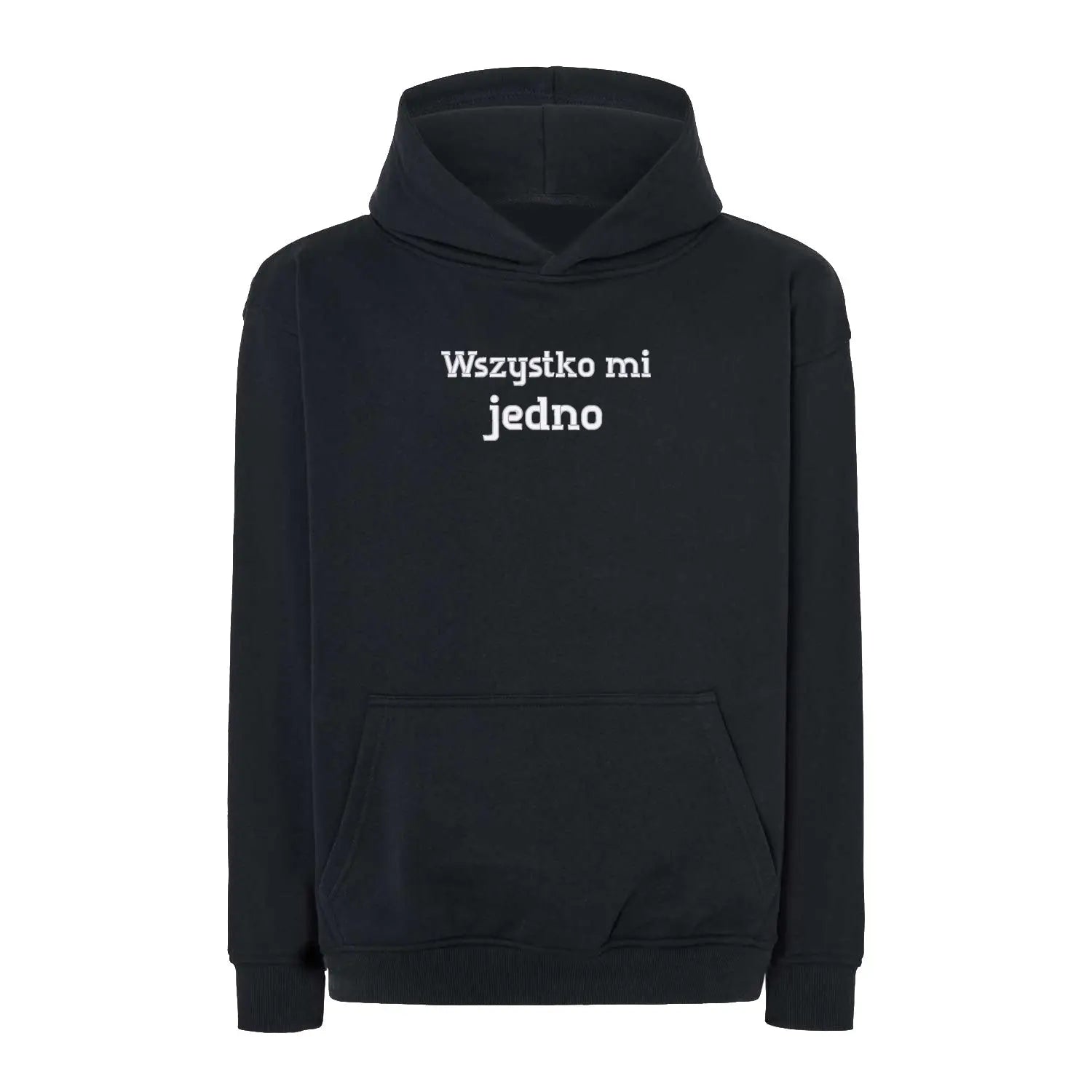 Bluza oversize „Wszystko mi jedno” – Haft 3D, Luz i Styl Haft z radości