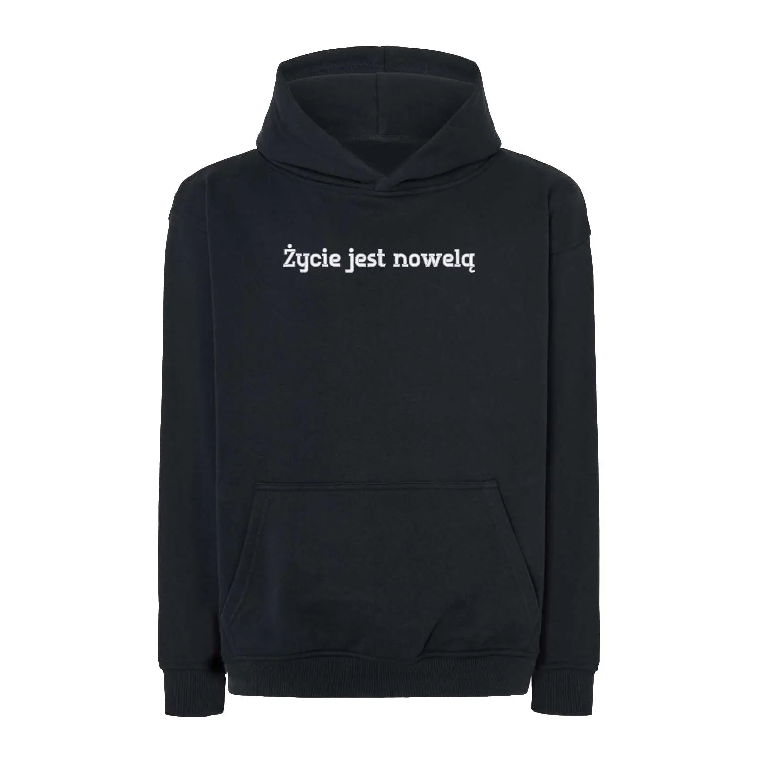 Bluza oversize „Życie jest nowelą” – Haft 3D, Styl i Klasyczny Klimat Haft z radości