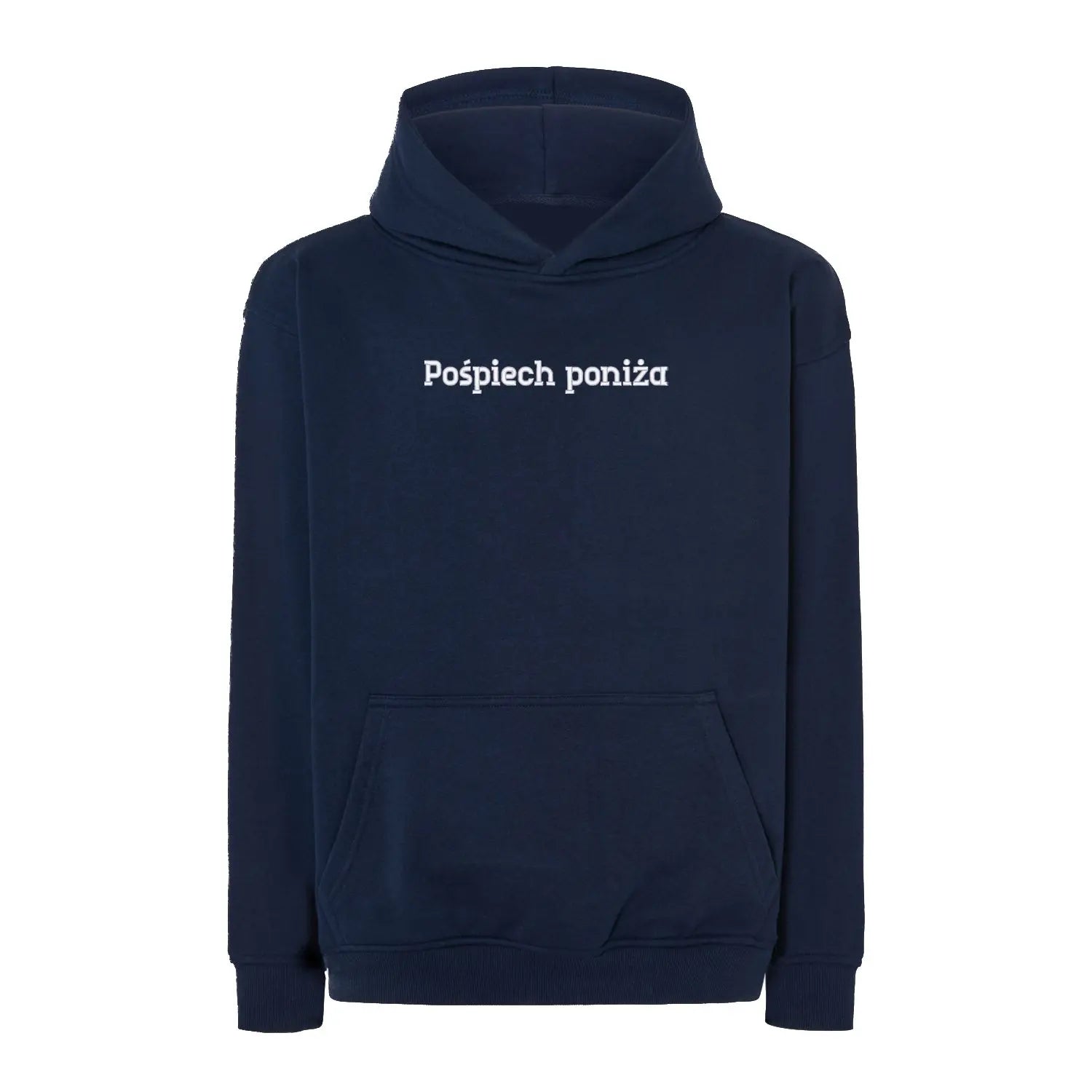 Bluza oversize „Pośpiech Poniża” – Wysokiej Jakości Haft 3D Haft z radości